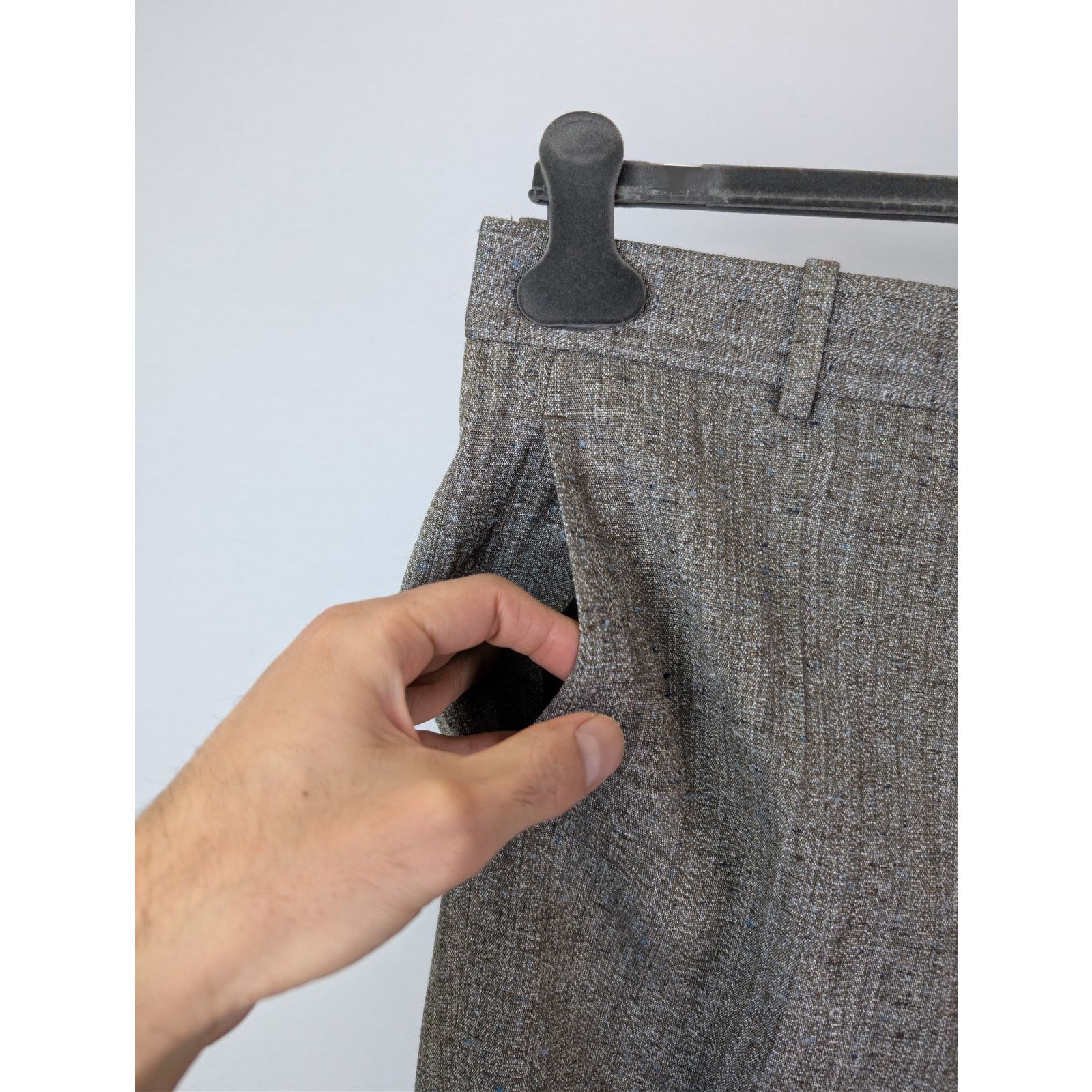 Bottega Veneta o1rshd1 Knotted Melange Viscose Silk Flare Trousers Size US 36 / EU 52 - 6 Thumbnail