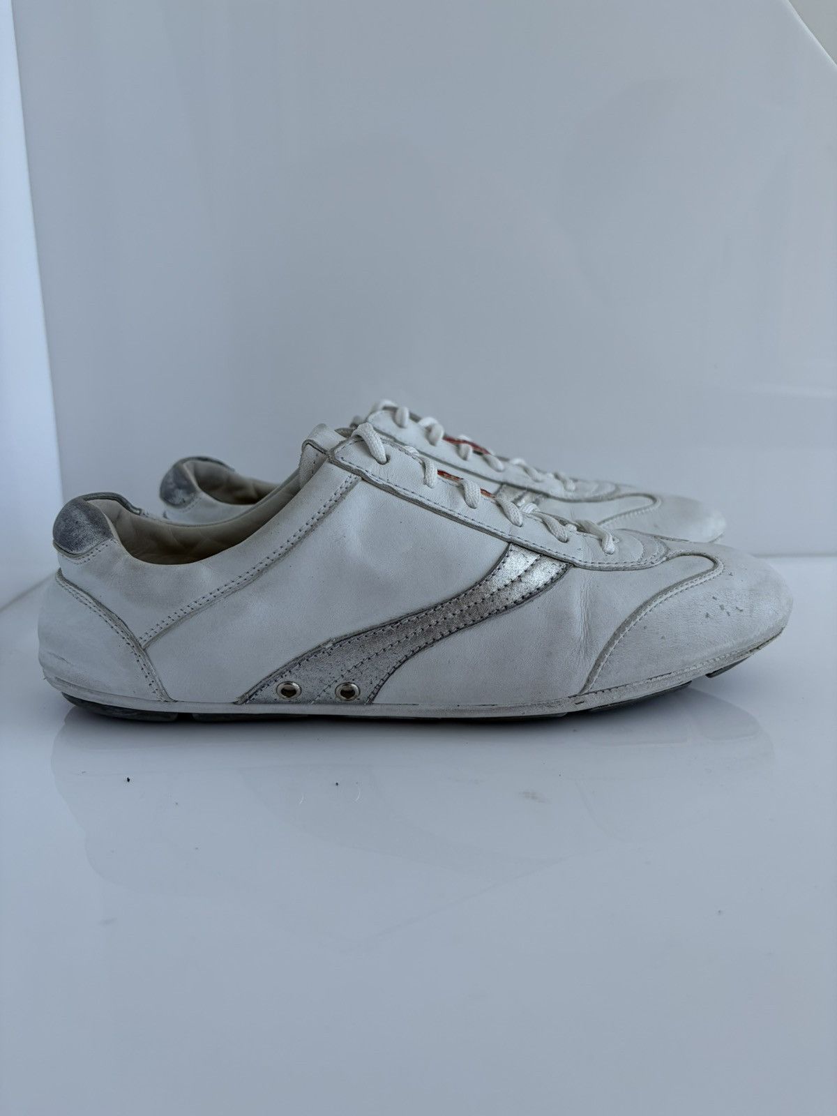 Prada 90S Prada Monte Carlo Driving Leather Sneakers Americas Cup Size US 7.5 / IT 37.5 - 5 Thumbnail