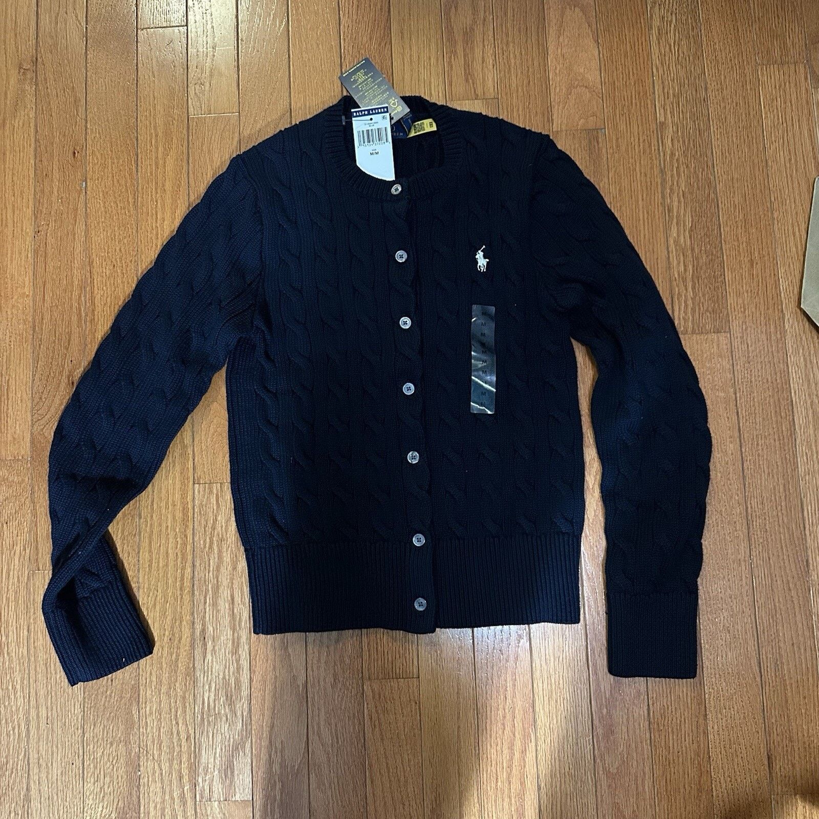 Polo Ralph Lauren NWT Polo Ralph Lauren Women Cotton Cardigan Sweater M BLUE Size M / US 6-8 / IT 42-44 - 3 Thumbnail