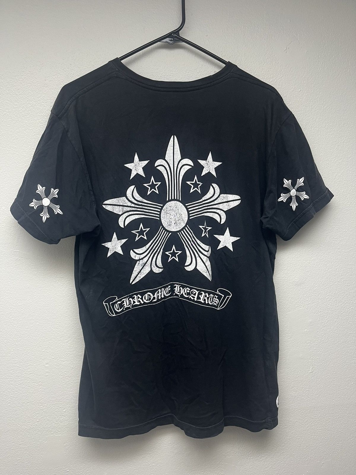 Chrome Hearts Vintage Chrome Hearts Fancy Star Logo Pocket Tshirt
