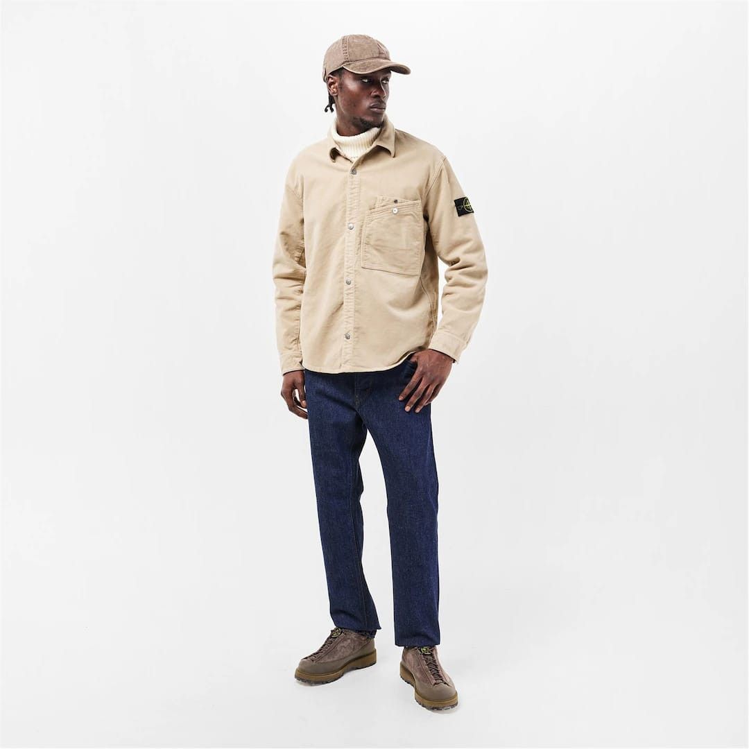 Stone Island o1g2r1mq0526 MSkin Overshirt in Beige Size US S / EU 44-46 / 1 - 6 Thumbnail