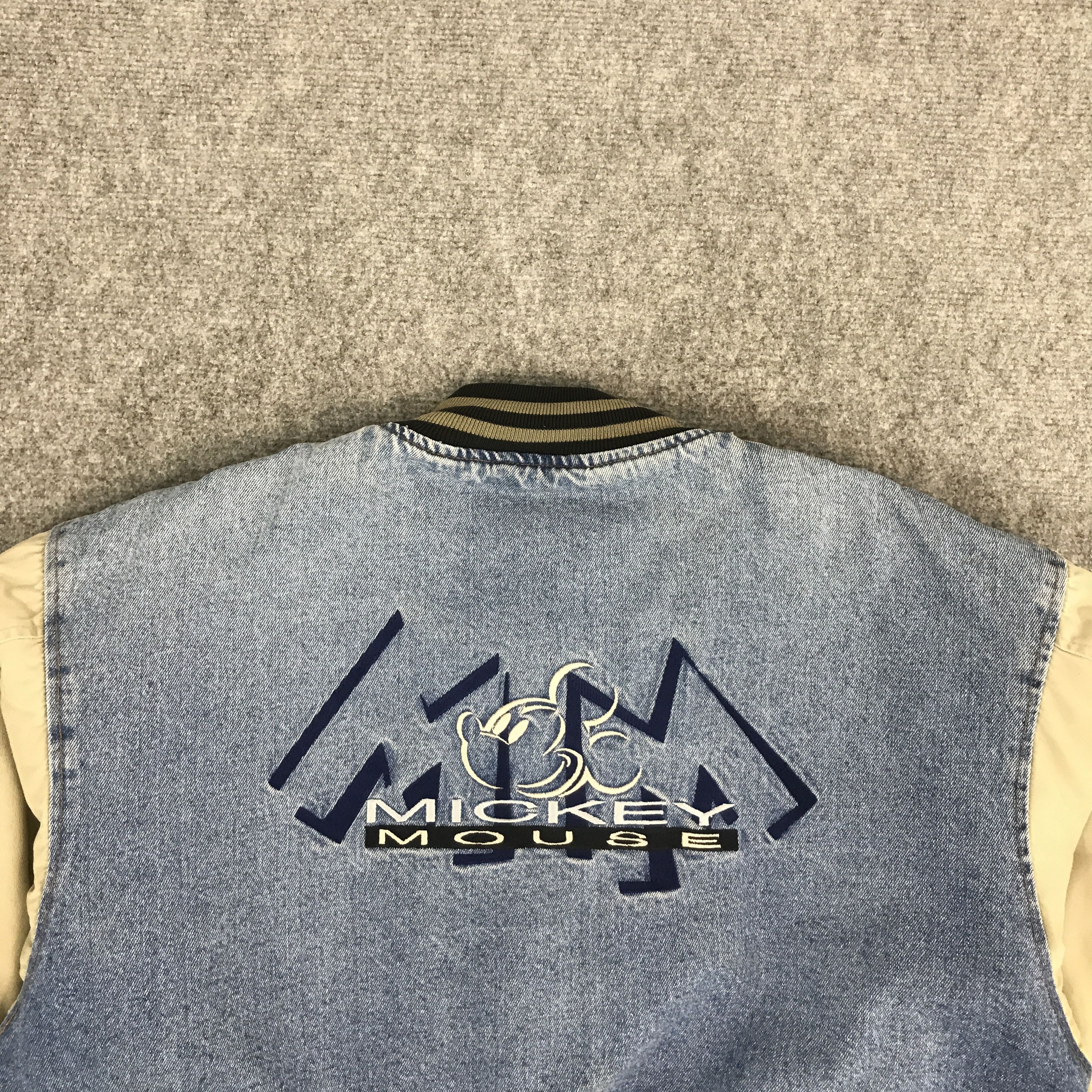 Japanese Brand × Mickey Mouse MICKEY MOUSE DESIGN COTTON VARSITY SNAP BUTTON JACKET Size US L / EU 52-54 / 3 - 4 Thumbnail