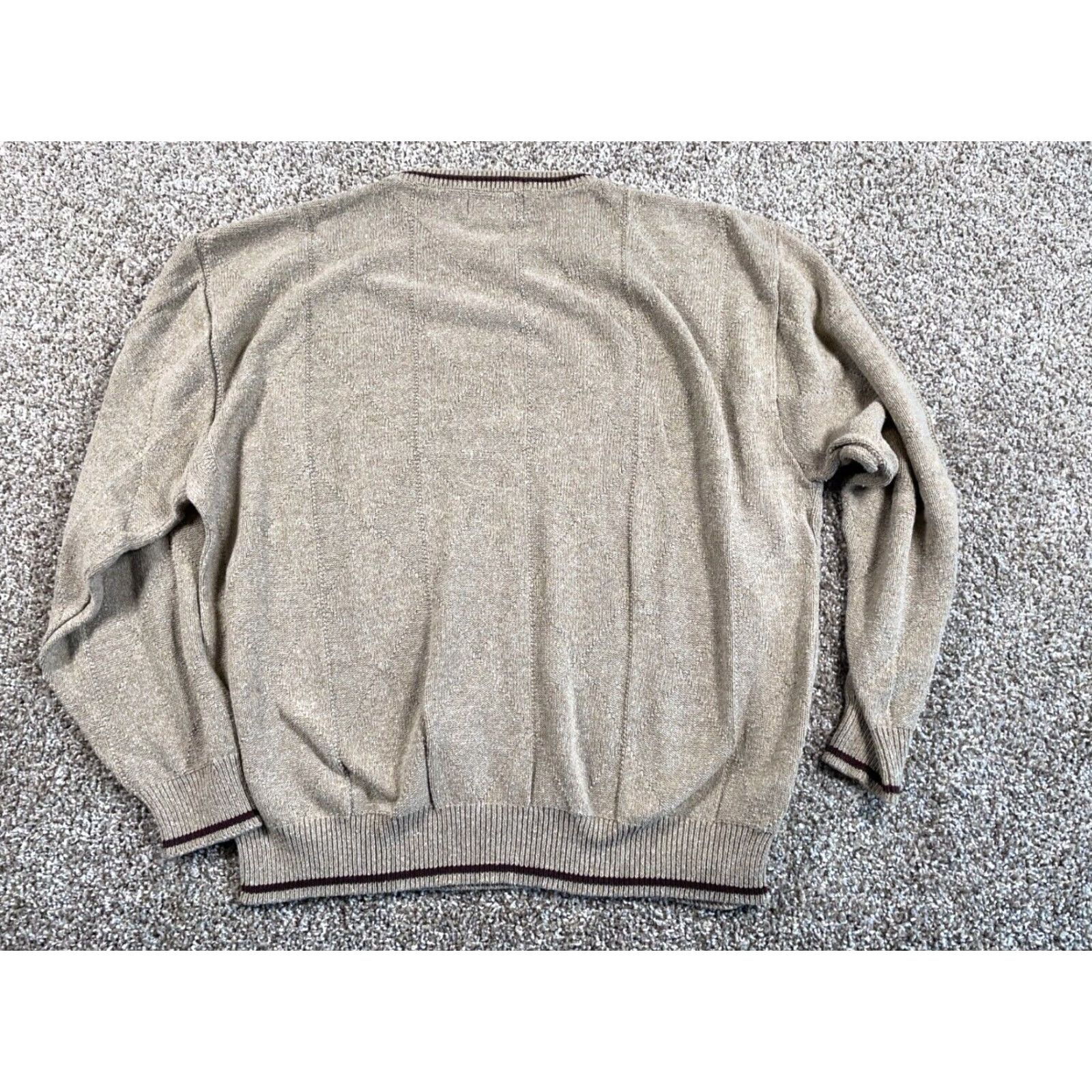 Vintage VINTAGE Golf Sweater Shirt Adult XL Beige Embroidered Front | Croft & Barrow USA Made Heavyweight Knit Pullover Mens Size US XL / EU 56 / 4 - 3 Thumbnail