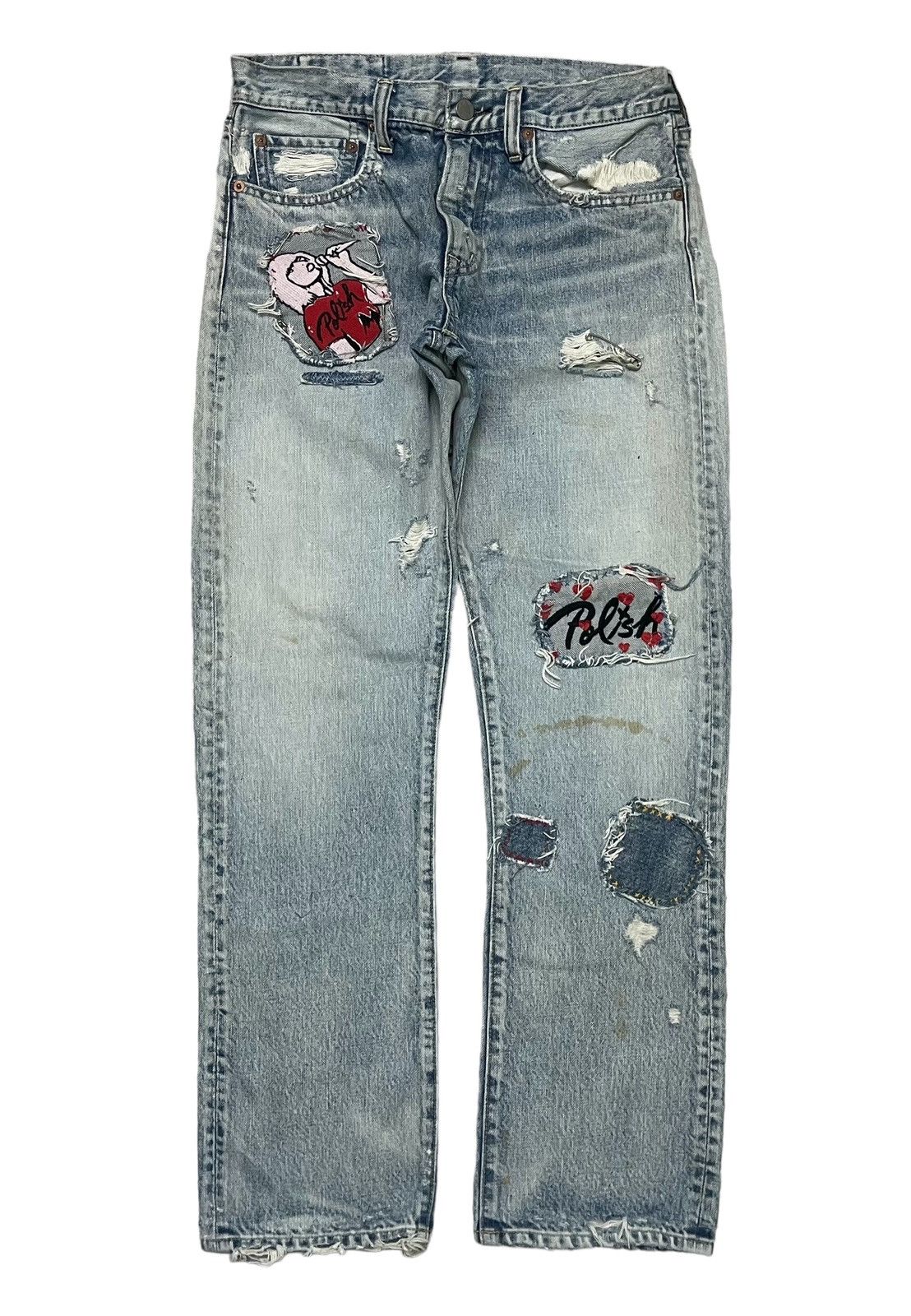 Japanese Brand VINTAGE KAPITAL INSPIRED PATCHES WORK JEANS BRAND RNA INC Size US 28 / EU 44 - 2 Thumbnail