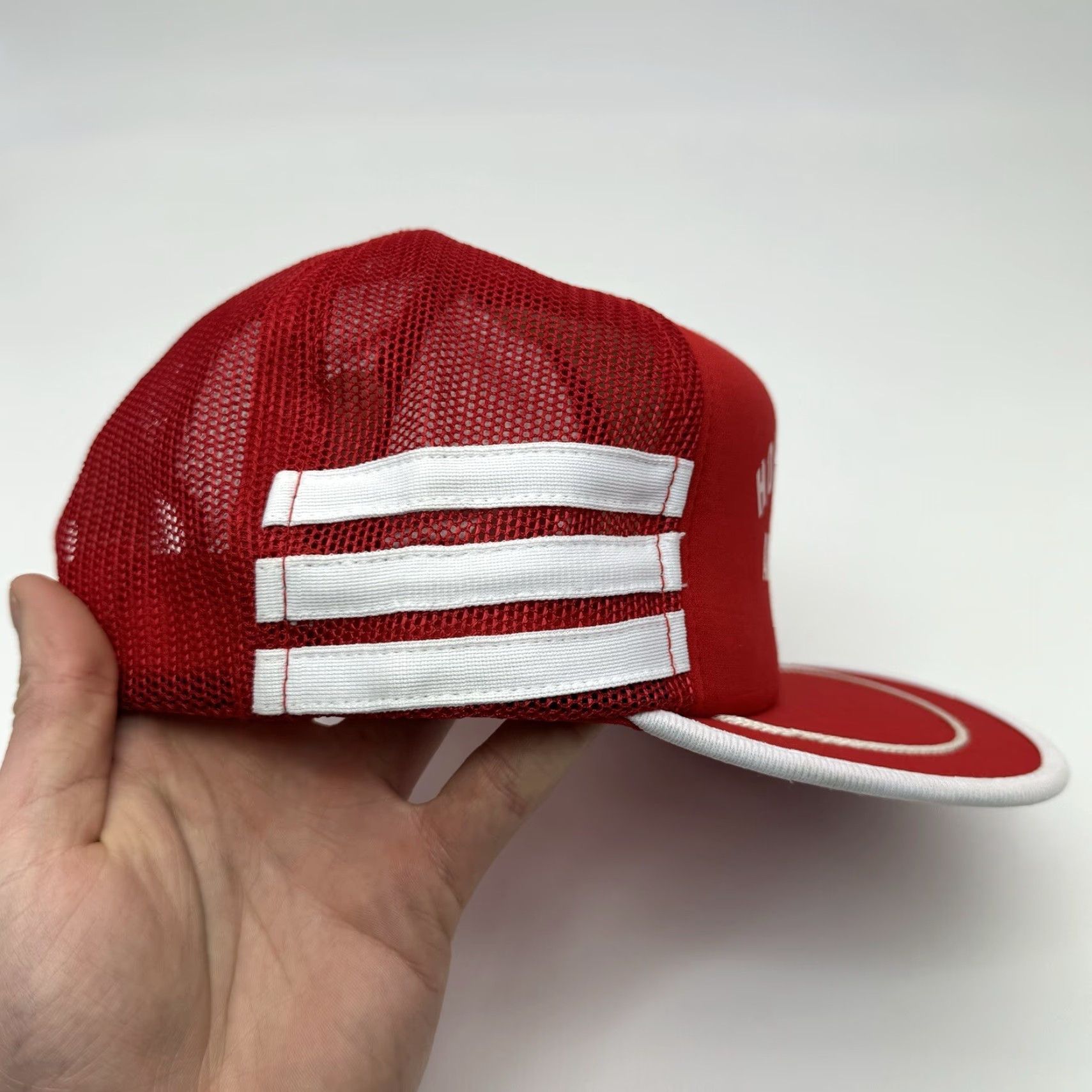Vintage VTG HOGSBREATH SALOON 8TH ANNIVERSARY BIKER KEY WEST THREE STRIPE RARE MOTO RED SKM Size ONE SIZE - 6 Thumbnail