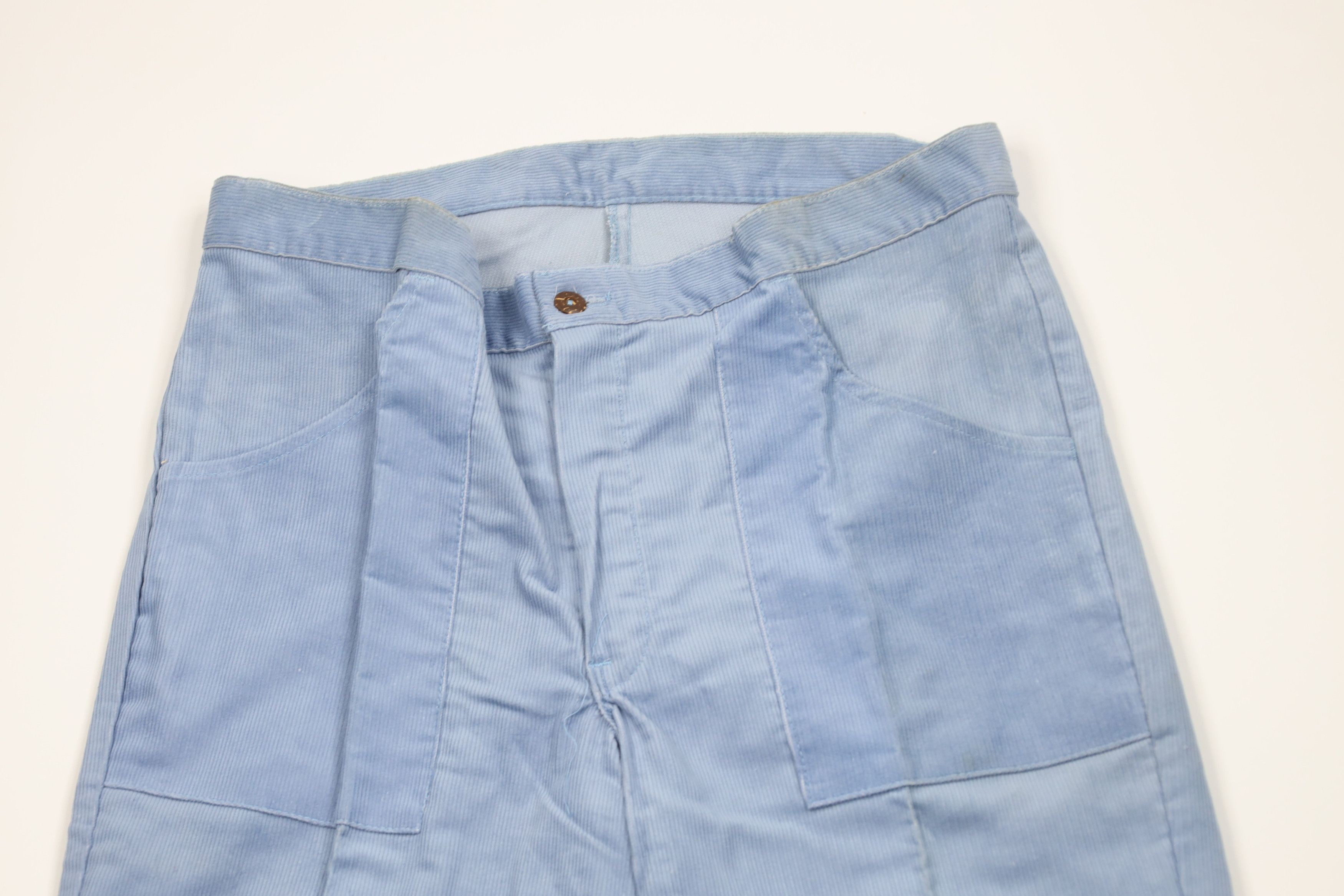 Sundek Vintage 70s Sundek Corduroy Bell Bottoms Pants Blue USA Size US 32 / EU 48 - 2 Thumbnail
