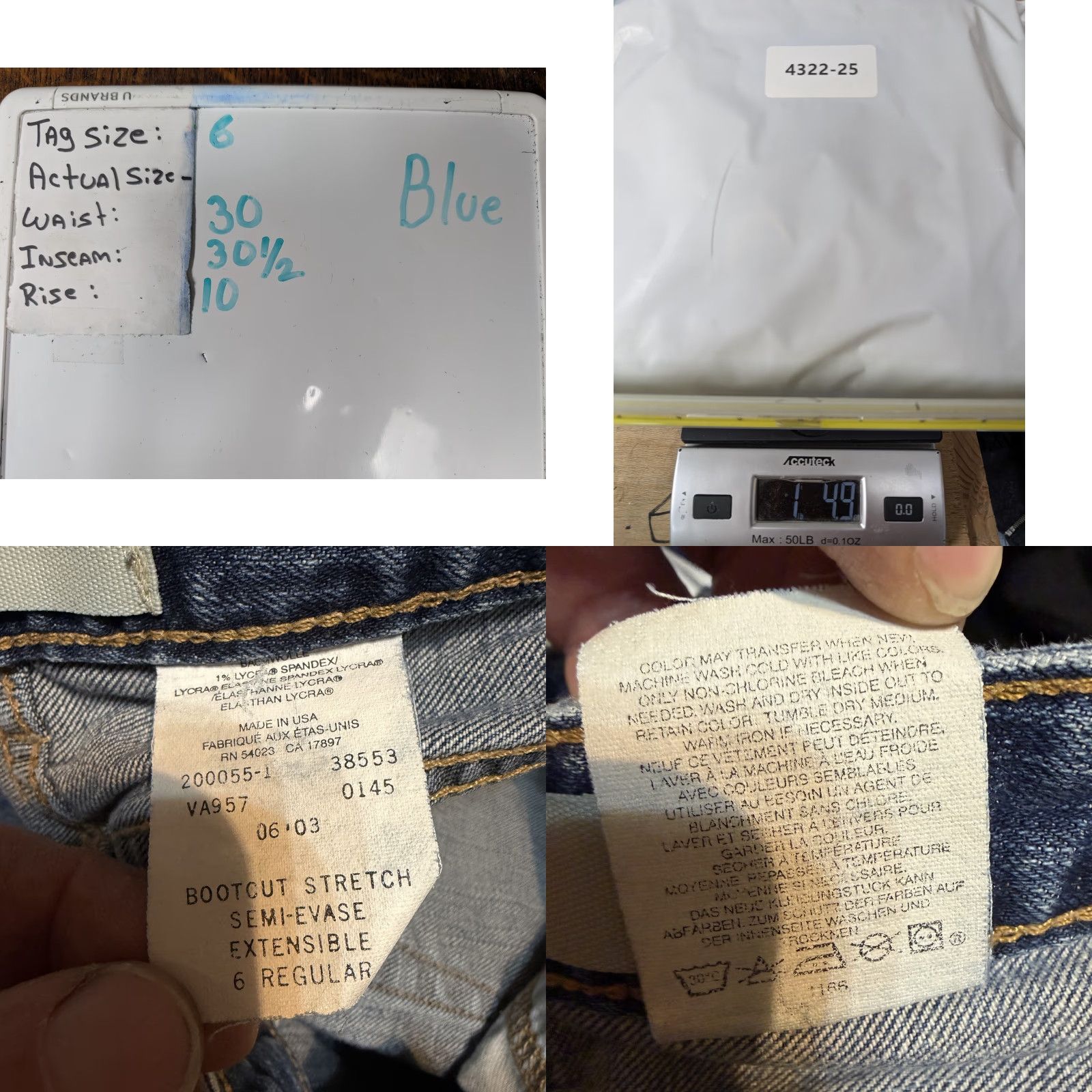 Gap VINTAGE GAP Jeans Bootcut Womens 6 Blue Mid Rise 30in 30.5in Denim Cotton Zip Pocket 1969 Est. 30 in Inseam 30.5in Size 28" / US 6 / IT 42 - 8 Thumbnail