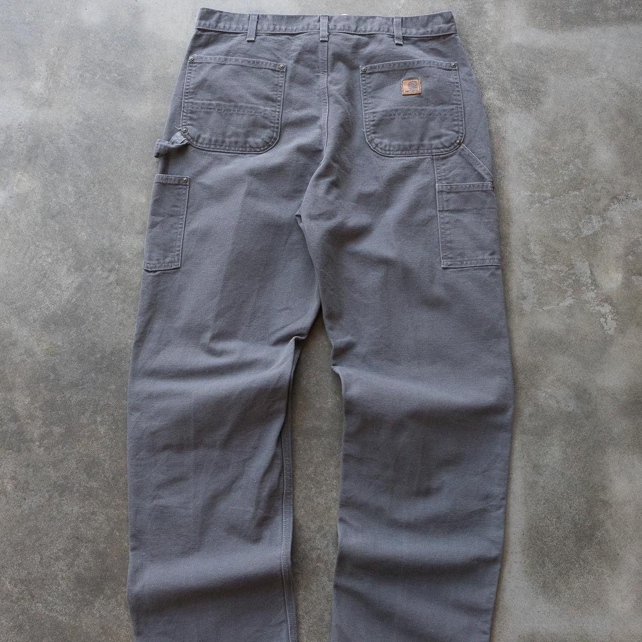 Carhartt VINTAGE GREY CARHARTT DOUBLE KNEE CARPENTER PANTS (W36) Size US 36 / EU 52 - 3 Thumbnail