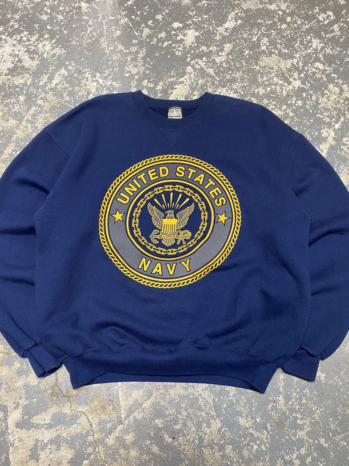 Vintage Vintage United States Navy Hoodie Sweatshirt Soffe USA Size US L / EU 52-54 / 3 - 9 Thumbnail