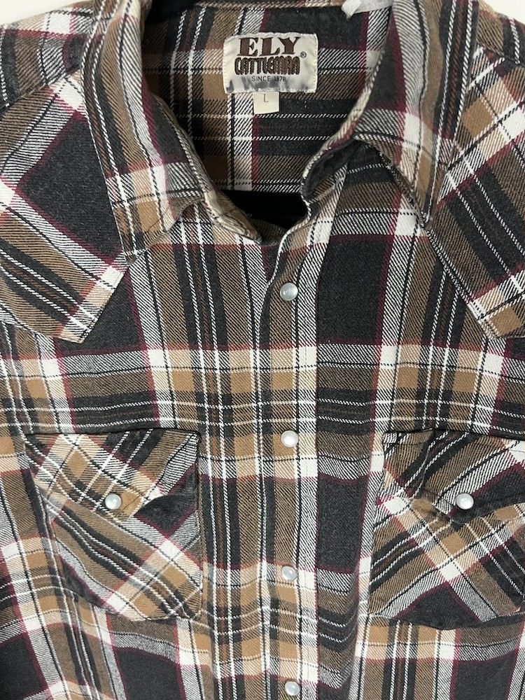 Vintage Vintage 1980's-1990's Ely Cattleman Button Up Flannel Size US L / EU 52-54 / 3 - 6 Thumbnail