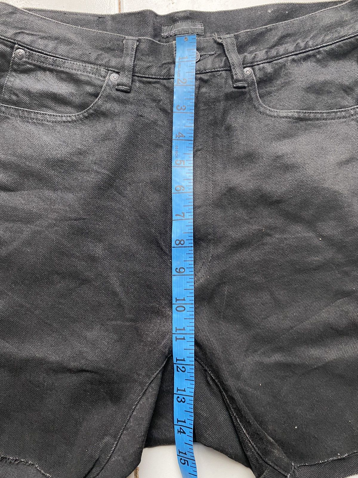 2000s Lad Musician waxed cropped denim pants Denim