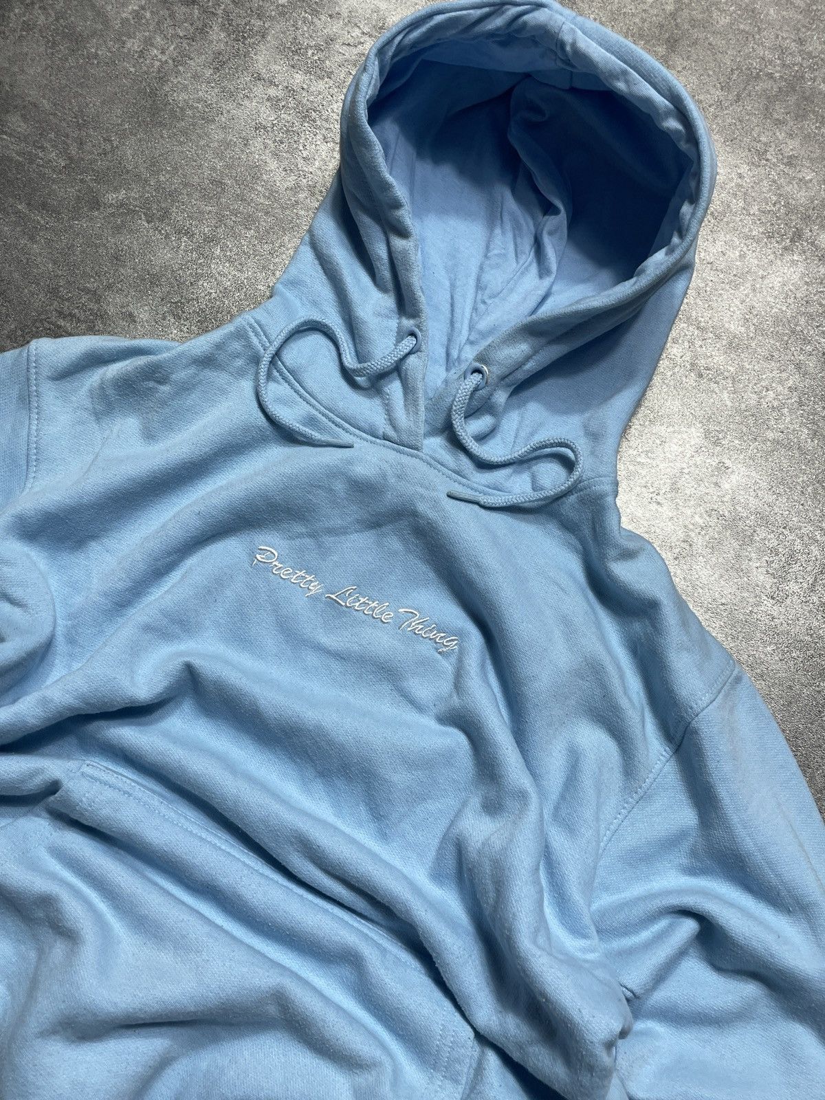PrettyLittleThing Pretty Little Thing Hoodie Baby Blue Boxy Fit Hype Size S / US 4 / IT 40 - 3 Thumbnail