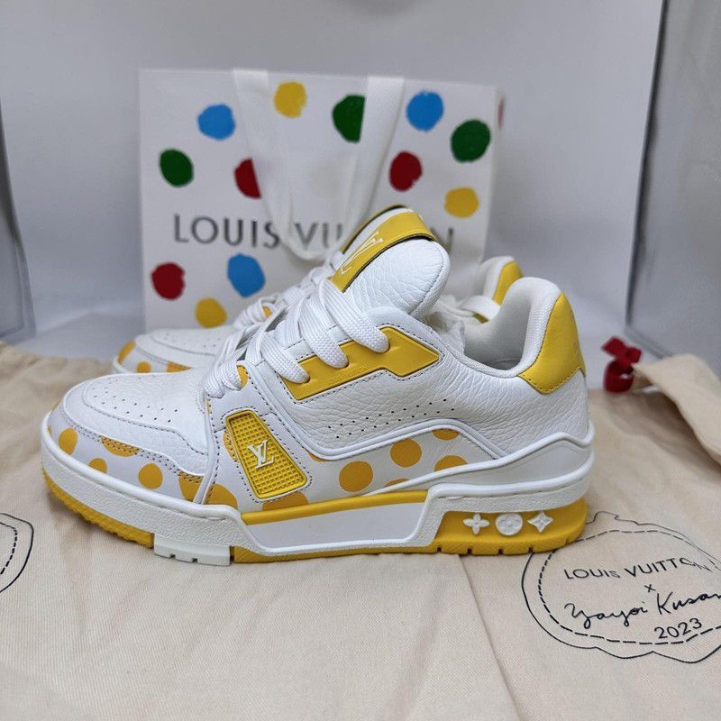 Louis Vuitton Yayoi Kusama x Louis Vuitton Stylish Low-Top Trainers -2508 Size US 5.5 / EU 38 - 1 Thumbnail