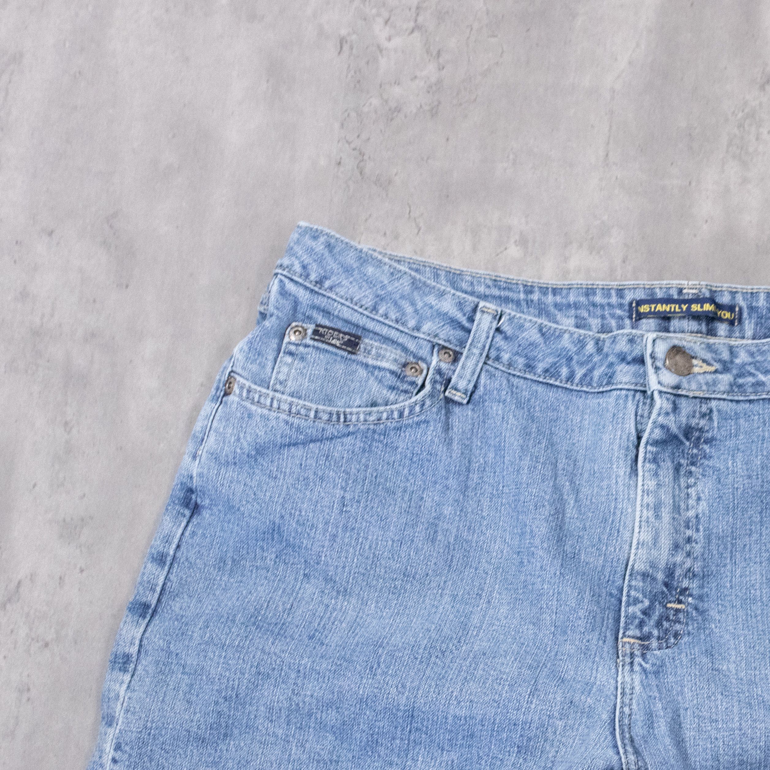 Lee Y2K 2000's Lee Rider Lightwash Baggy Fit Jorts Denim Shorts Size US 37 - 7 Thumbnail