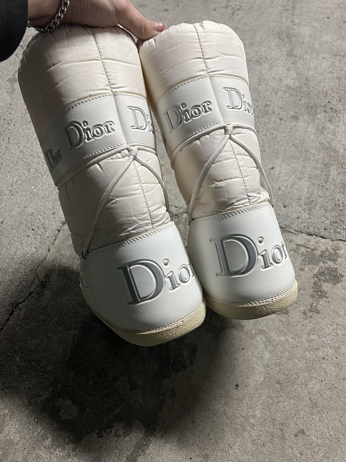 Dior FW/04 Dior Galliano White/Cream Moon Boots☃️ Size US 10 / IT 40 - 4 Thumbnail