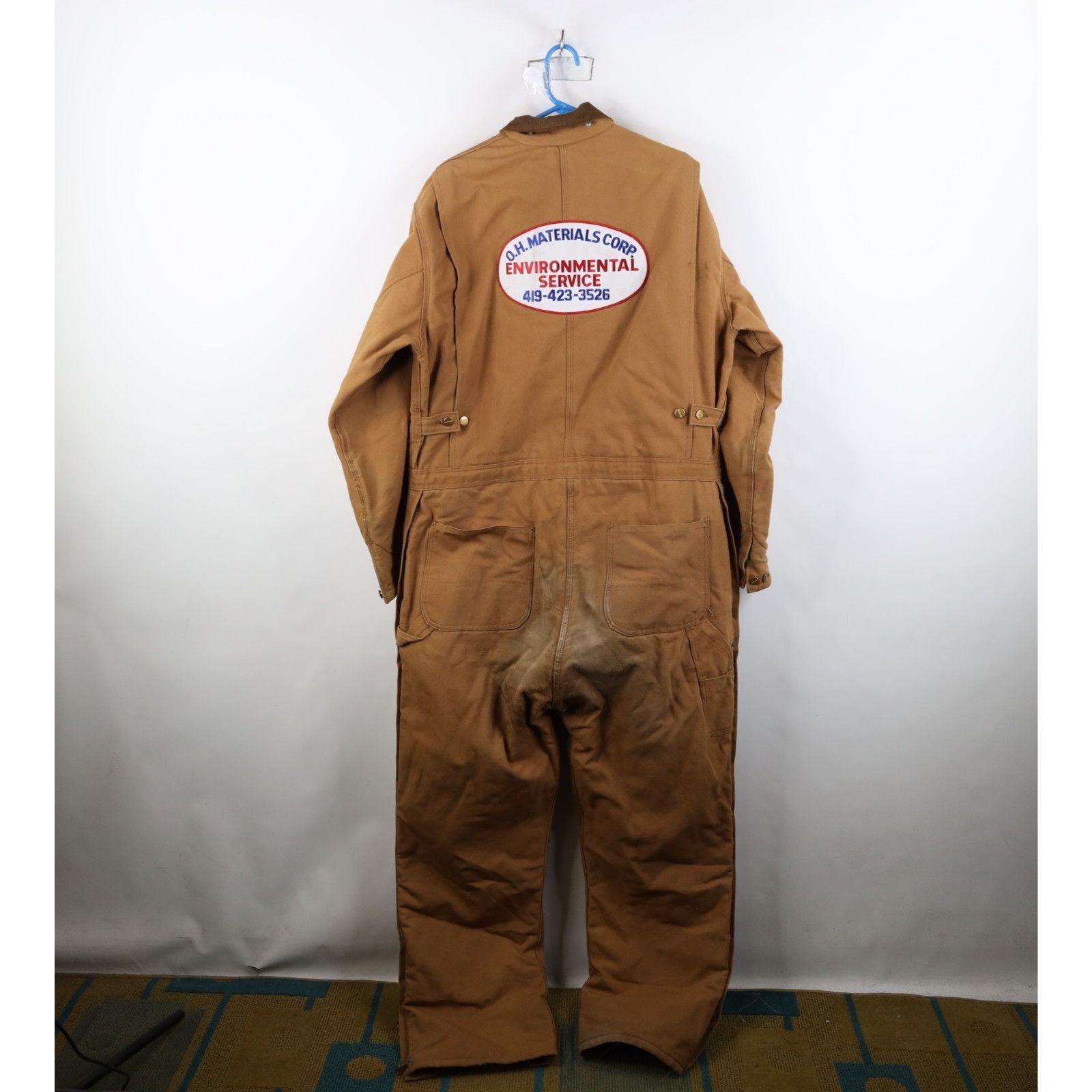 Carhartt Vintage 80s Carhartt Distressed Quilted Canvas Coveralls Size US 44 / EU 60 - 2 Thumbnail