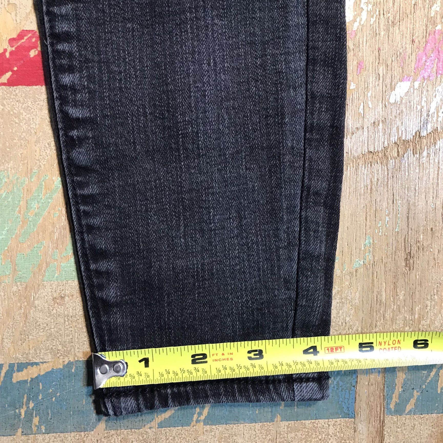 American Eagle Outfitters American Eagle Jeans Jegging Black Super Stretch Distressed Womens 2 X 29.5 Ins Size 27" / US 4 / IT 40 - 7 Thumbnail