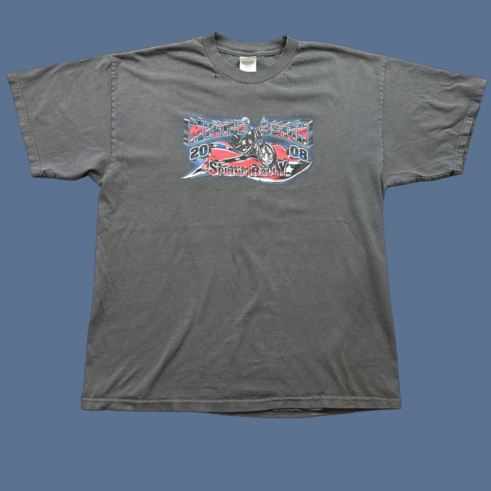 Vintage VINTAGE Tennessee River Biker Shirt Mens XL Gray Myrtle Beach Spring Rally Chopper Graphic Y2K Size US XL / EU 56 / 4 - 1 Thumbnail