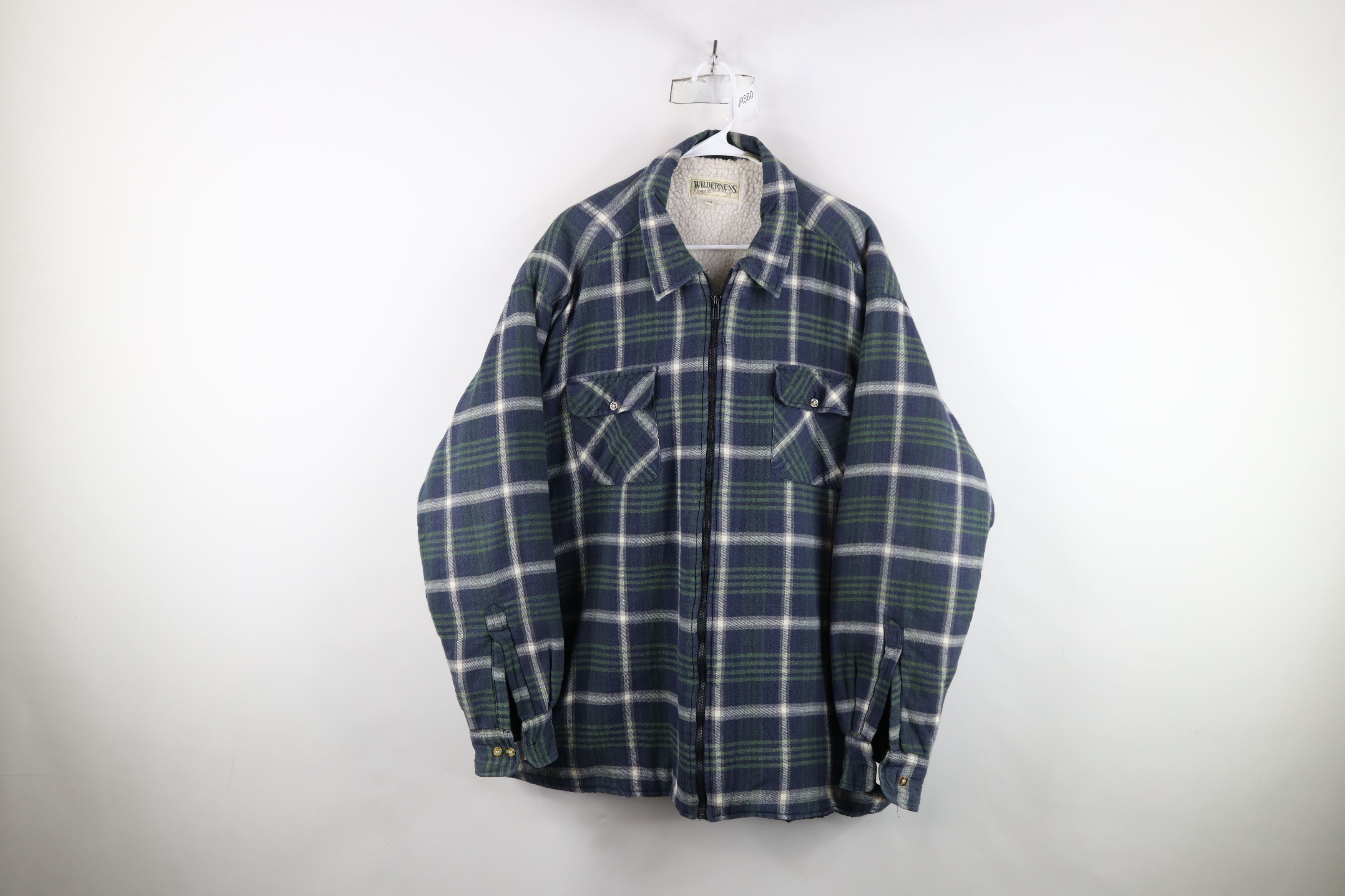 Vintage Vintage 90s Streetwear Fleece Lined Flannel Shirt Jacket Size US XXL / EU 58 / 5 - 1 Thumbnail