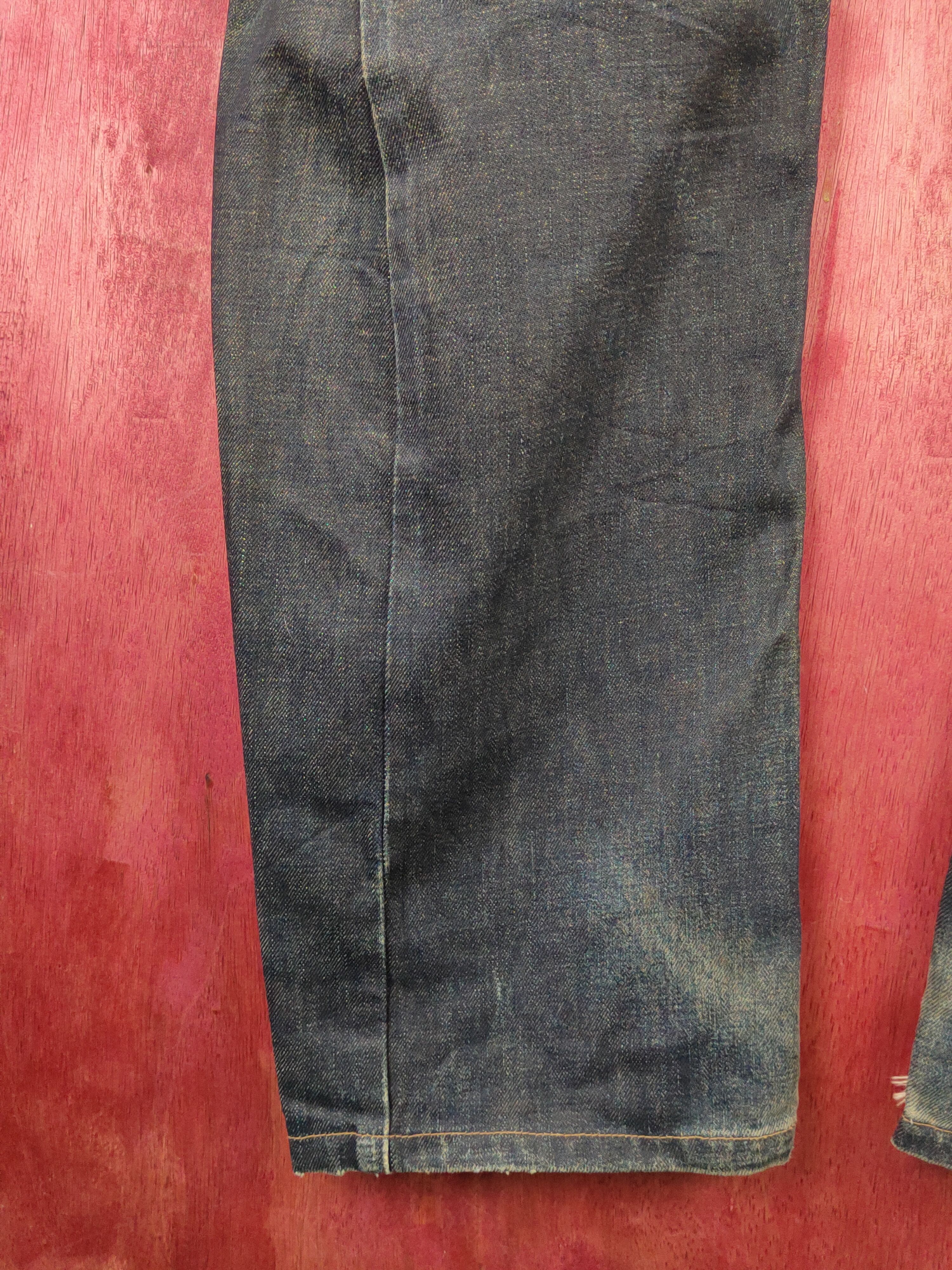 Edwin Edwin E Function Black Distressed Ripped Jeans #S2196 Size US 34 / EU 50 - 4 Thumbnail