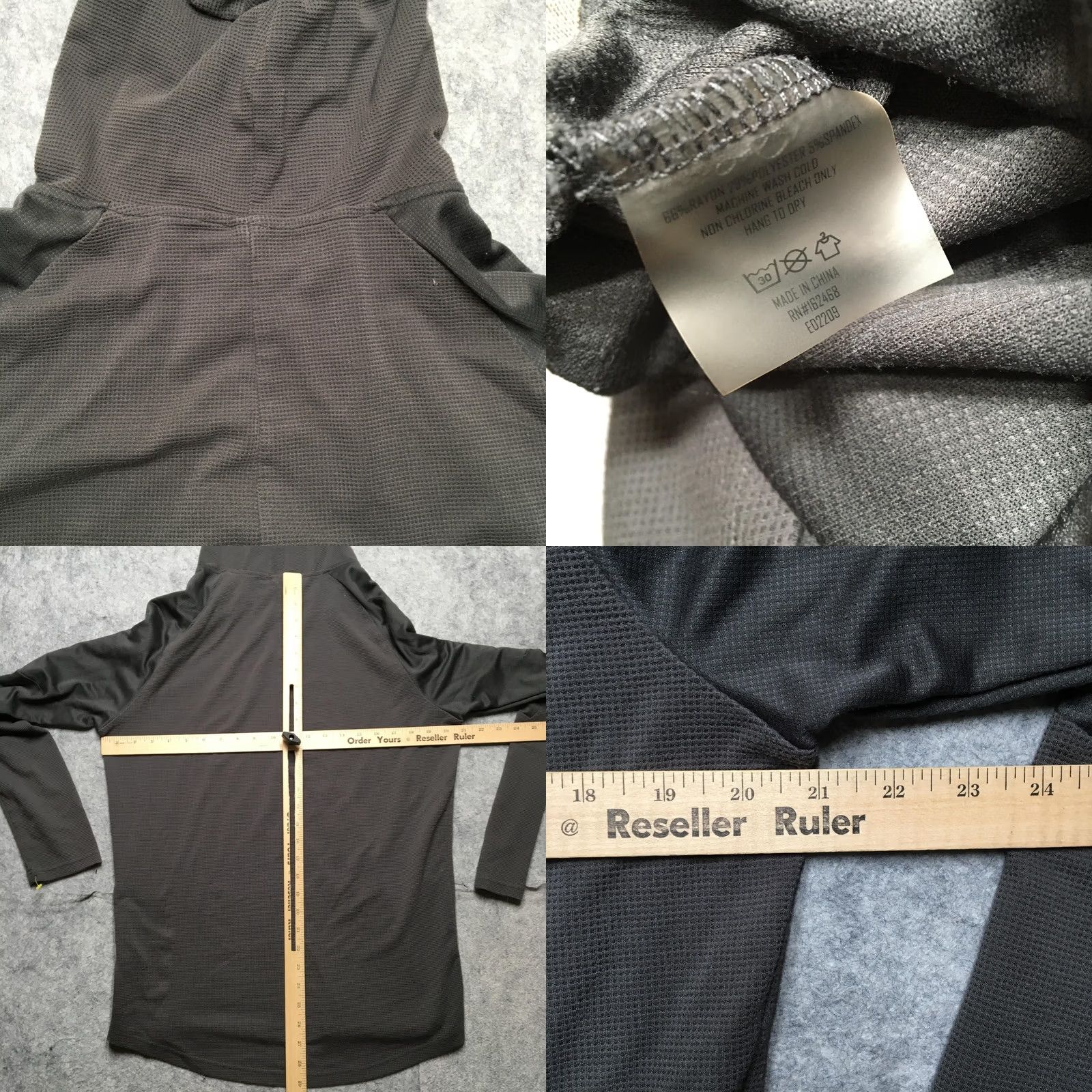 Vintage State & Liberty Brand Hoodie Mens Large Gray Lightweight Thermal Zip Pockets V-Neck Spring/Fall Regular Fit Size US L / EU 52-54 / 3 - 8 Thumbnail