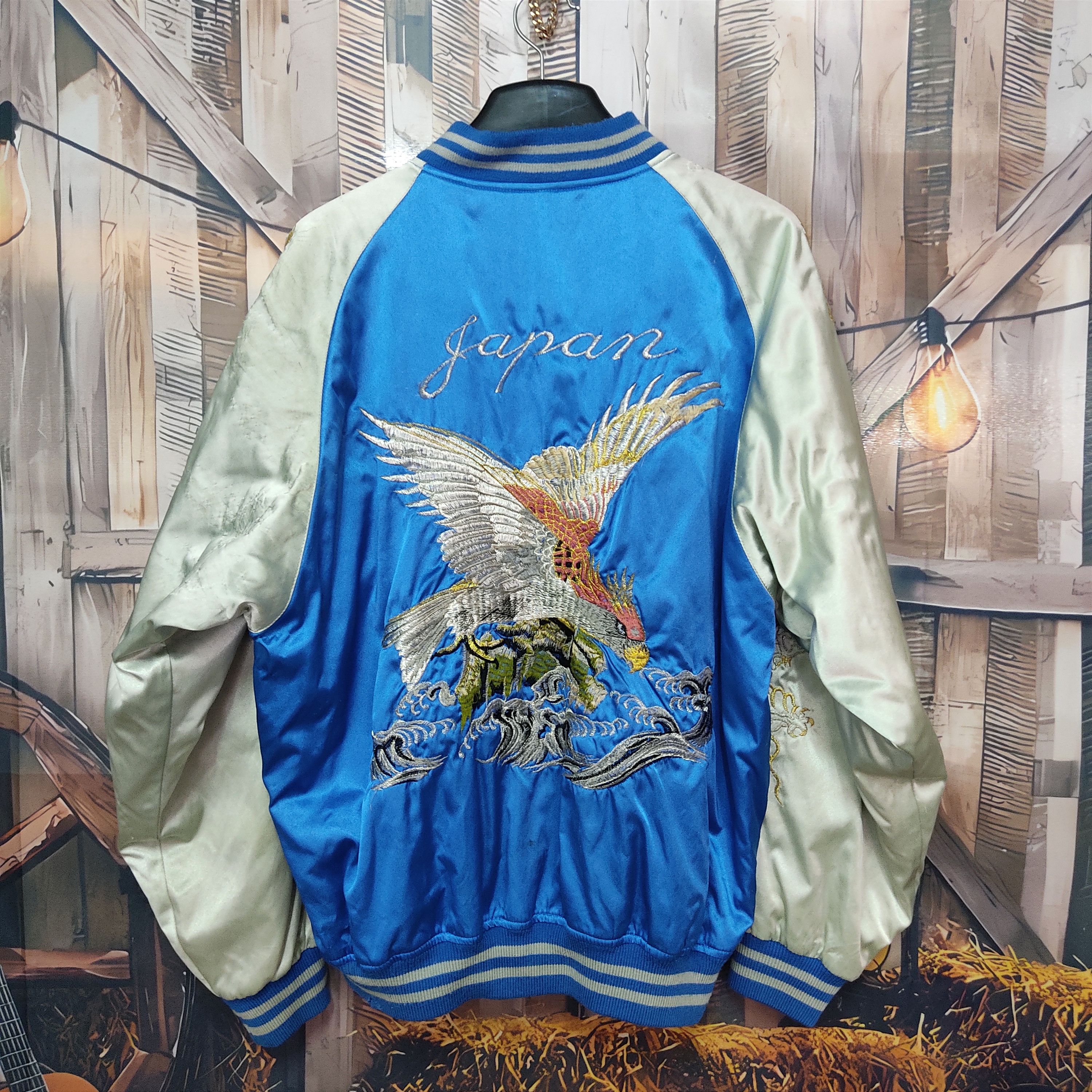 Hoshihime Vintage HOSHIHIME Embroidered Eagle Dragon Sukajan Jacket Size US XL / EU 56 / 4 - 3 Thumbnail