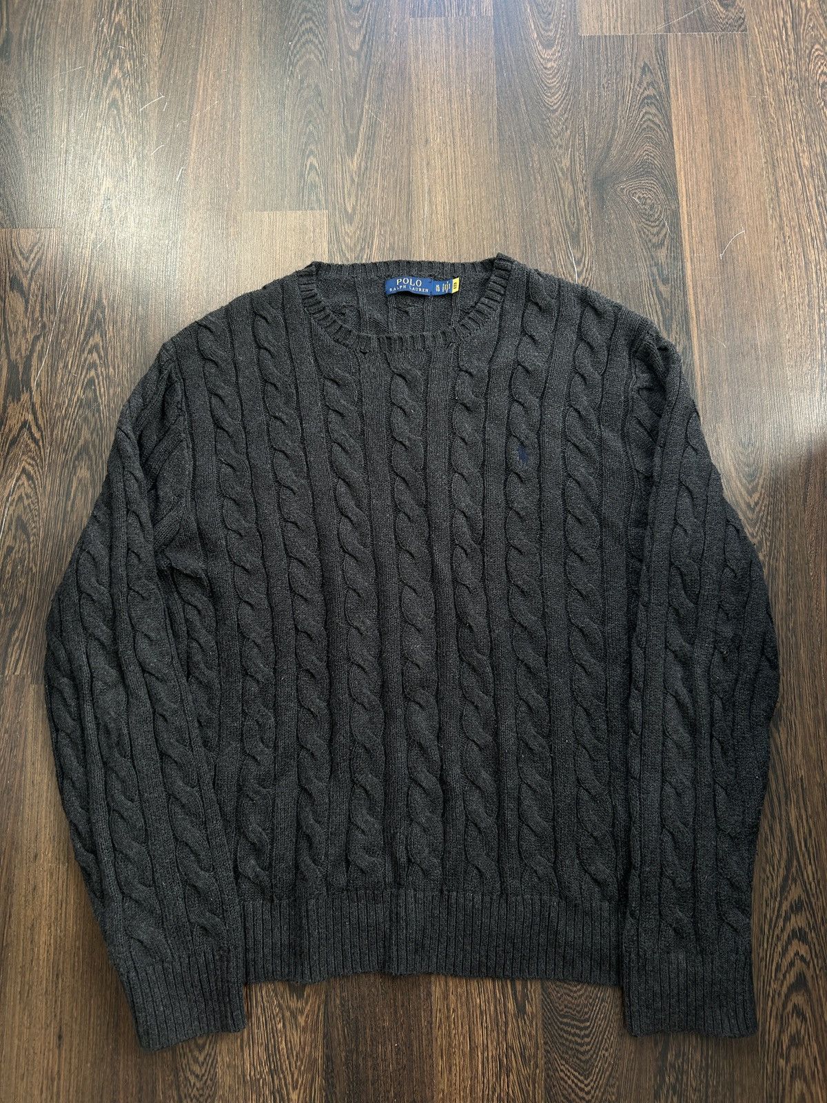 Polo Ralph Lauren × Ralph Lauren × Ralph Lauren Blue Label Vintage POLO RALPH LAUREN Cable Knit Sweater Size US XL / EU 56 / 4 - 1 Thumbnail