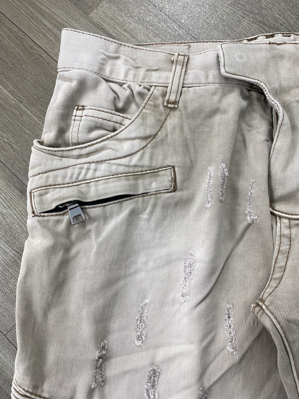Balmain Vintage Balmain Distressed Bikers Pants Luxury Size US 32 / EU 48 - 7 Thumbnail