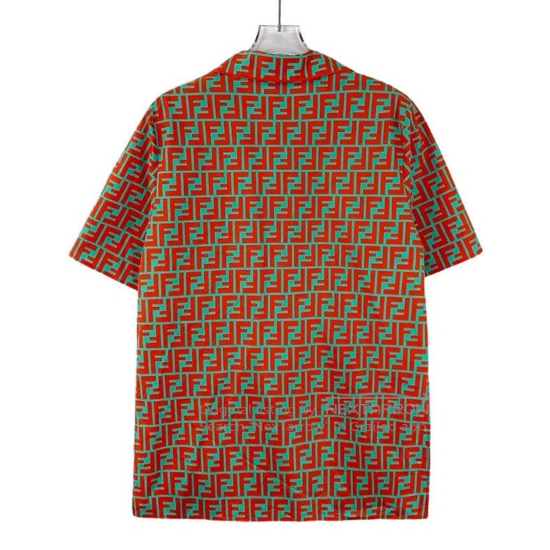 Fendi Fendi Color-blocked logo print all-over print cotton colla Size XS / US 0-2 / IT 36-38 - 2 Thumbnail