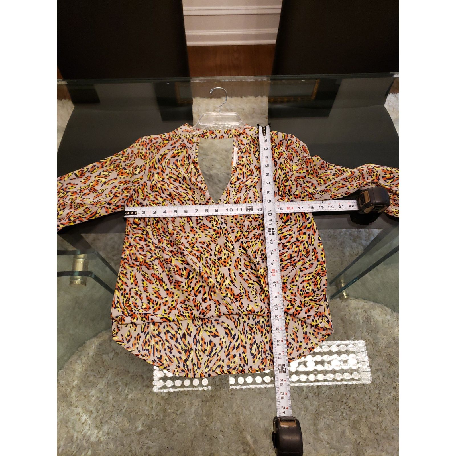 The Unbranded Brand Lush Blouse Women Small Multicolor Leopard Wrap Front Size S / US 4 / IT 40 - 12 Thumbnail