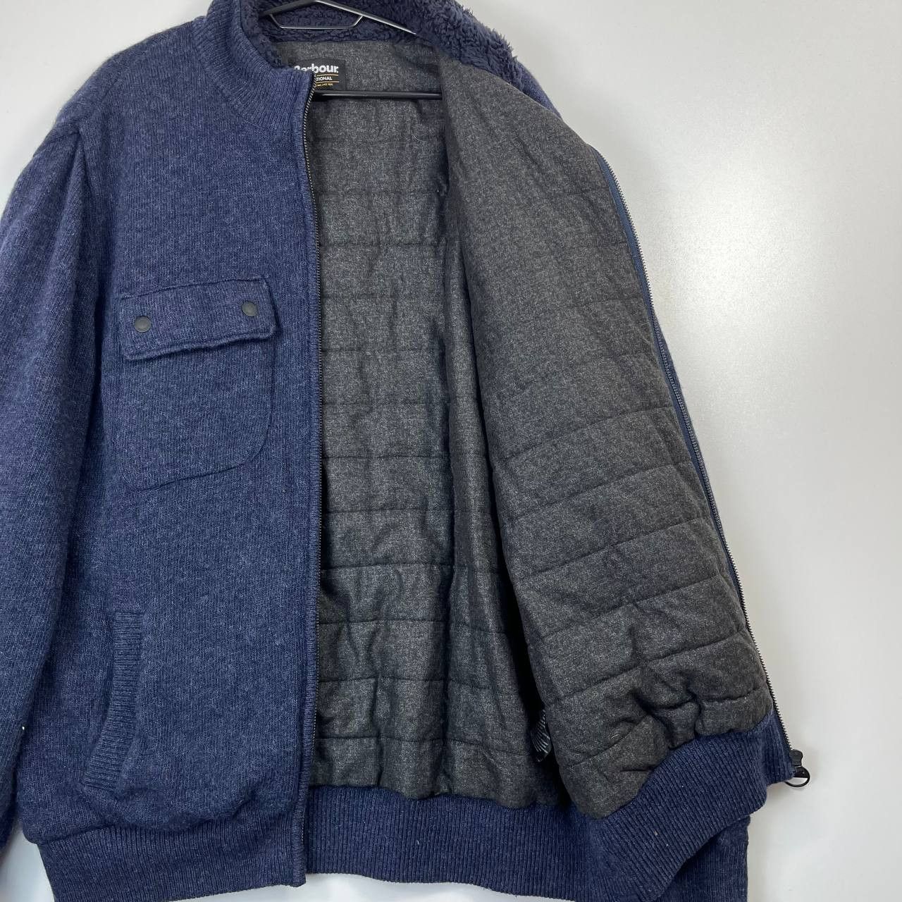 Barbour Barbour International Wool Zip Jacket Navy Motorcycle XL Size US XL / EU 56 / 4 - 3 Thumbnail