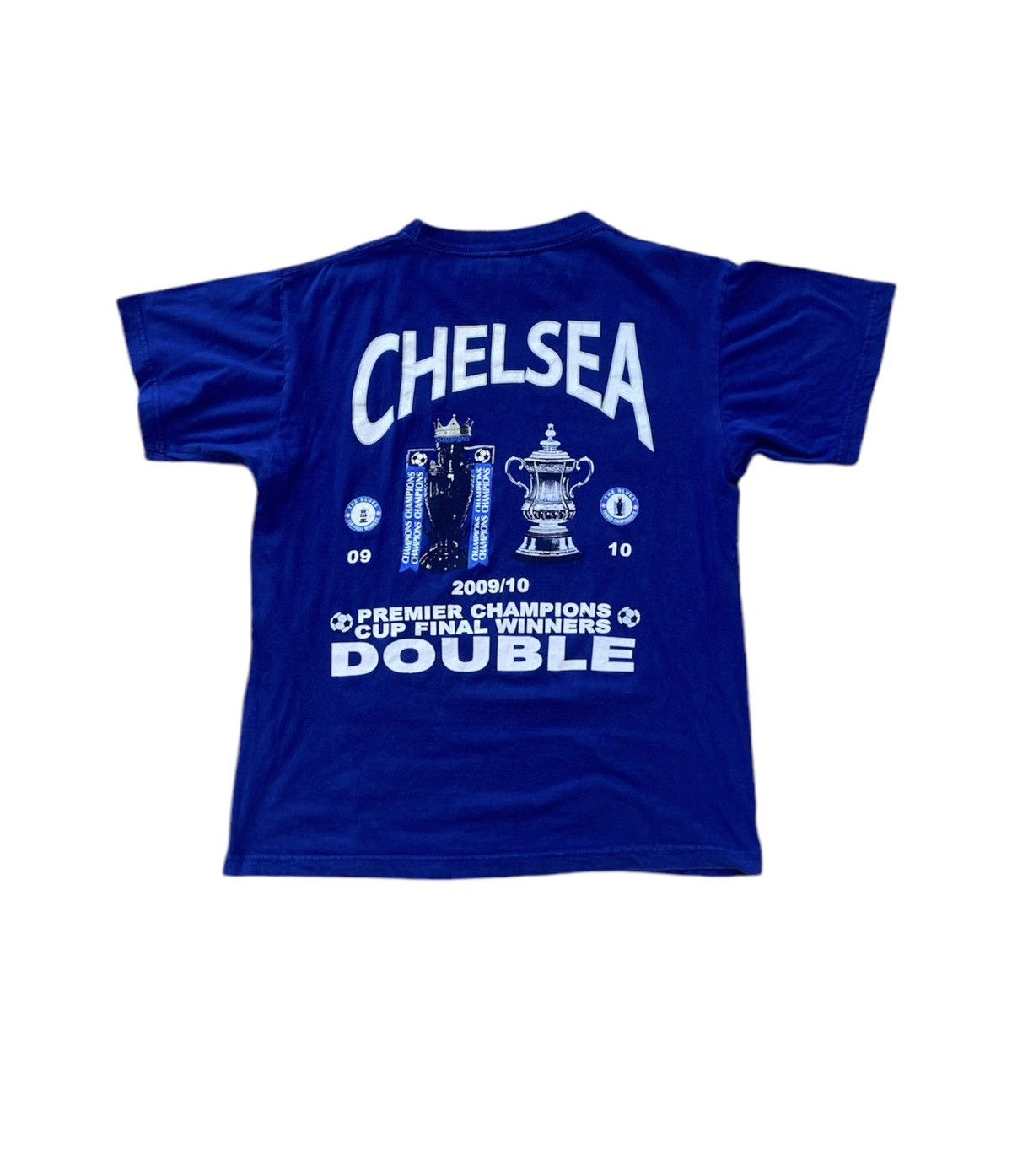 Chelsea Soccer × Vintage Vintage Chelsea Champion 2009/10 Double Winner Tshirt Size US M / EU 48-50 / 2 - 2 Thumbnail