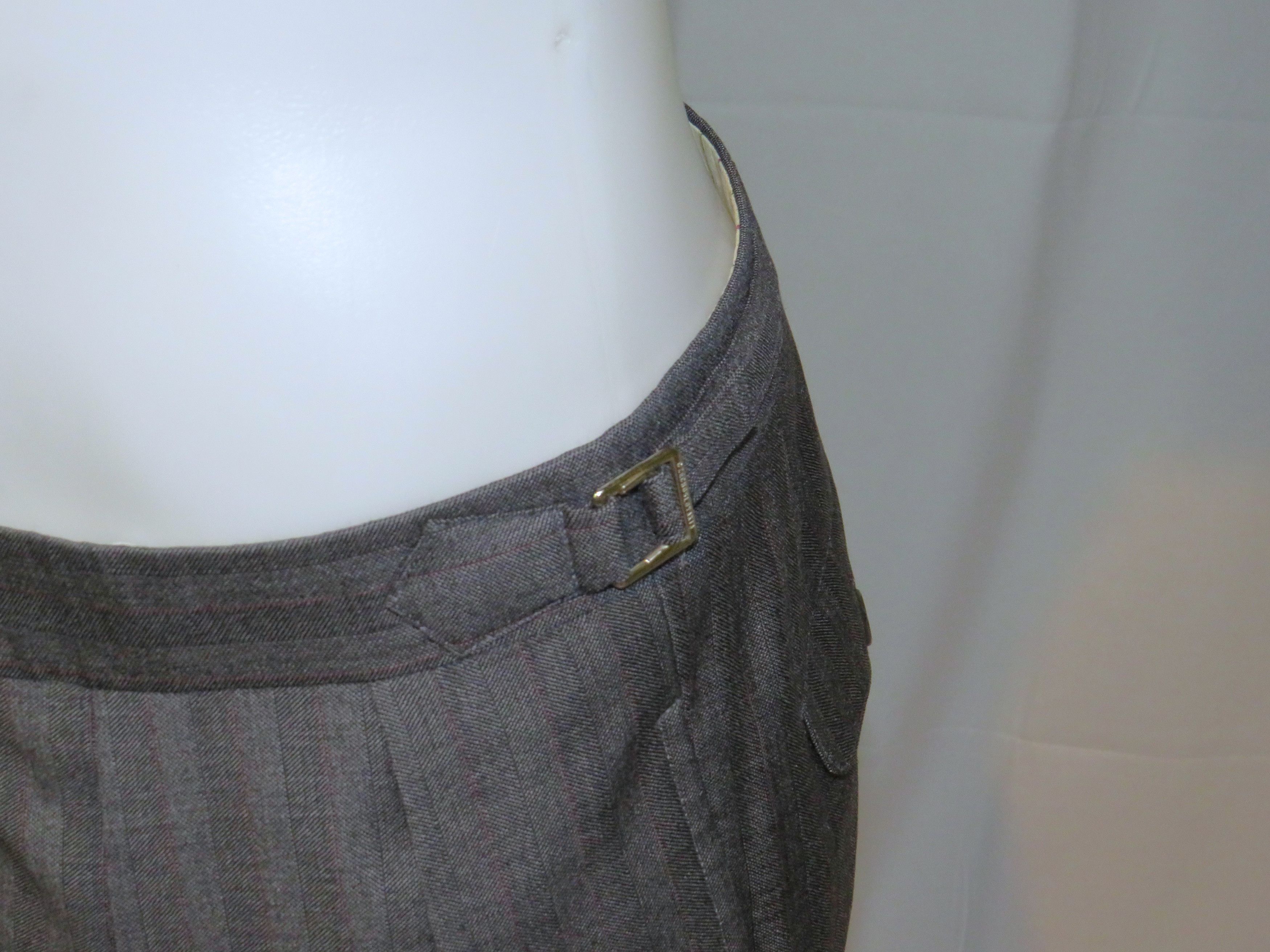 Other Sam Leung New York Gray Stripe Three Roll Two Suit 38S Size 38S - 16 Thumbnail