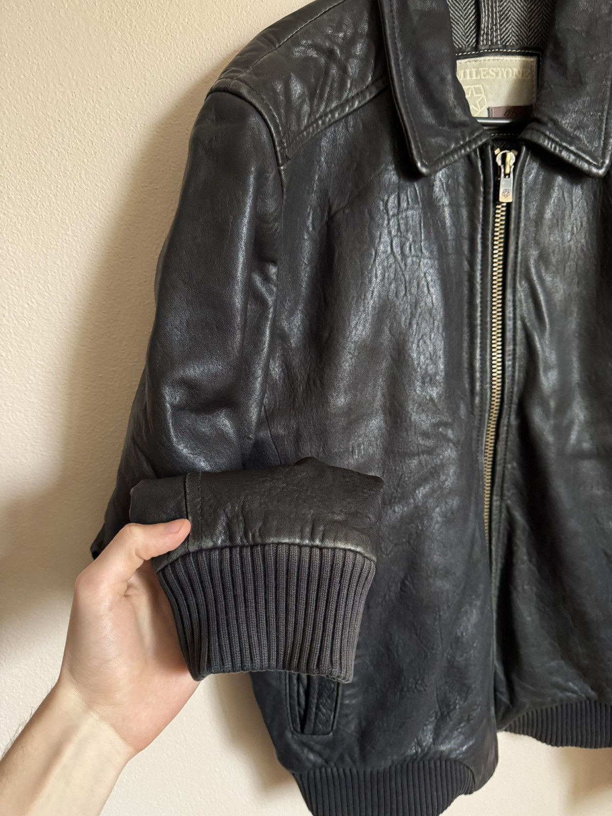 Milestone Milestone Leather Jacket L Limited Edition Handmade Vintage Size US L / EU 52-54 / 3 - 7 Thumbnail