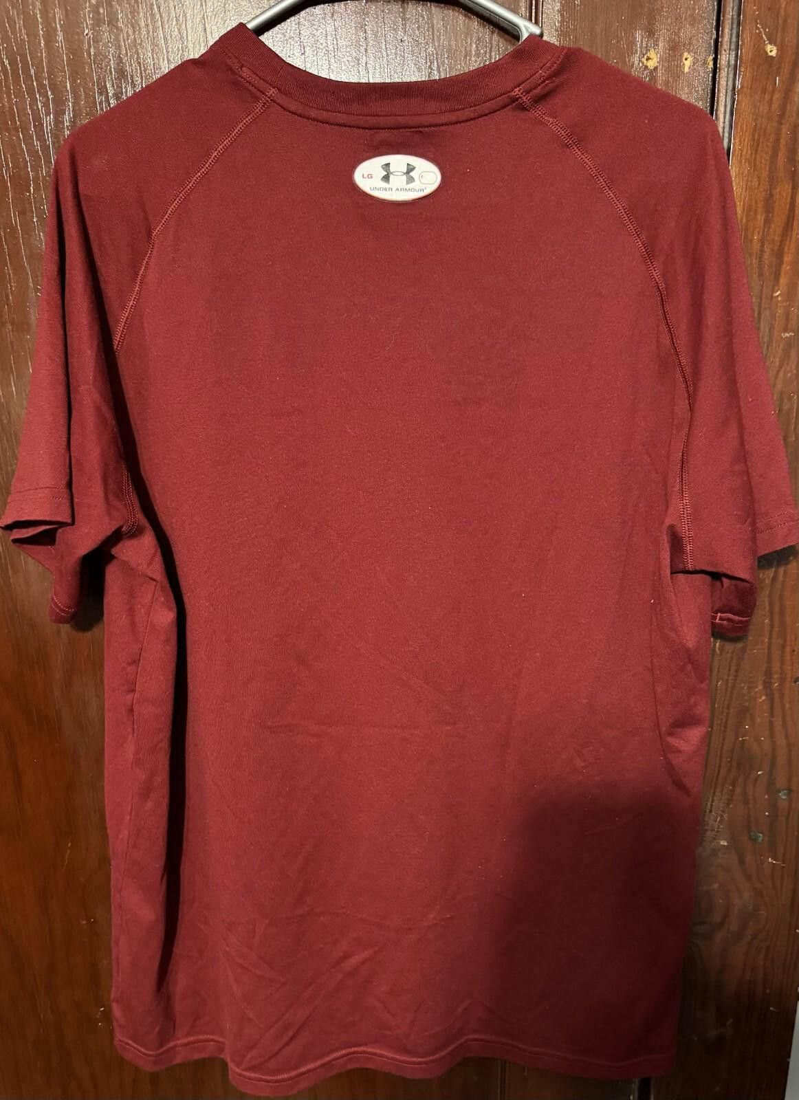 Under Armour Temple Owls Under Armour Tee Burgundy Men's Size L Size ONE SIZE - 2 Thumbnail