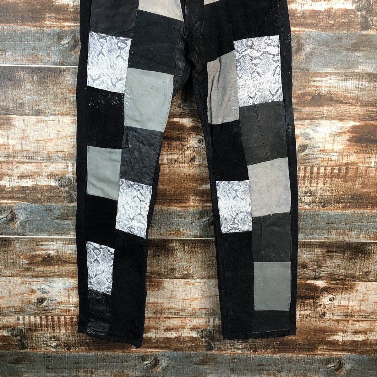 Levi's DLL Hippie Levis Black patchwork vintage Denim Pants #A2616 Size US 32 / EU 48 - 3 Thumbnail