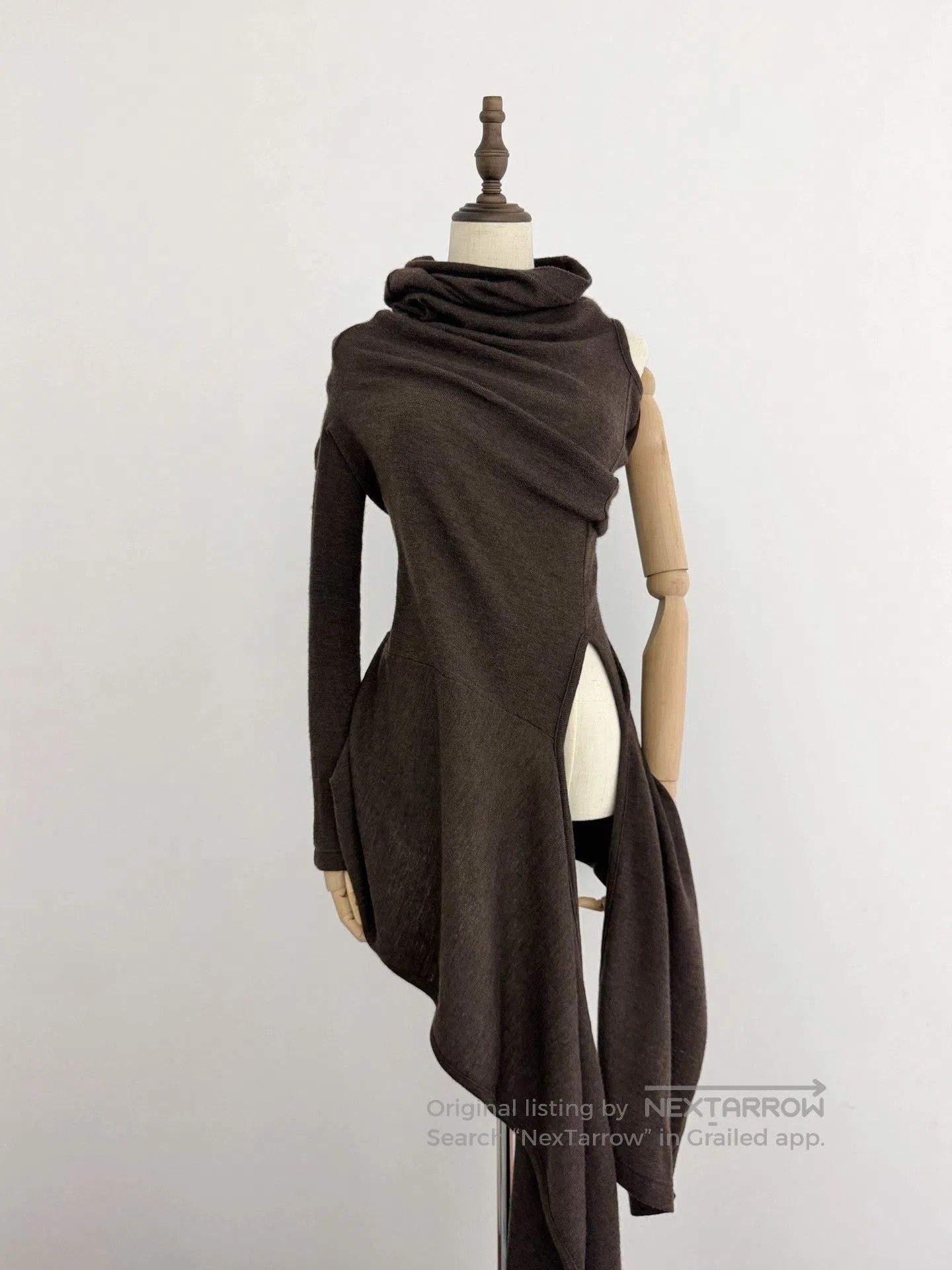 Yohji Yamamoto Y's Reversible Irregular Wool Top. Size L / US 10 / IT 46 - 3 Thumbnail