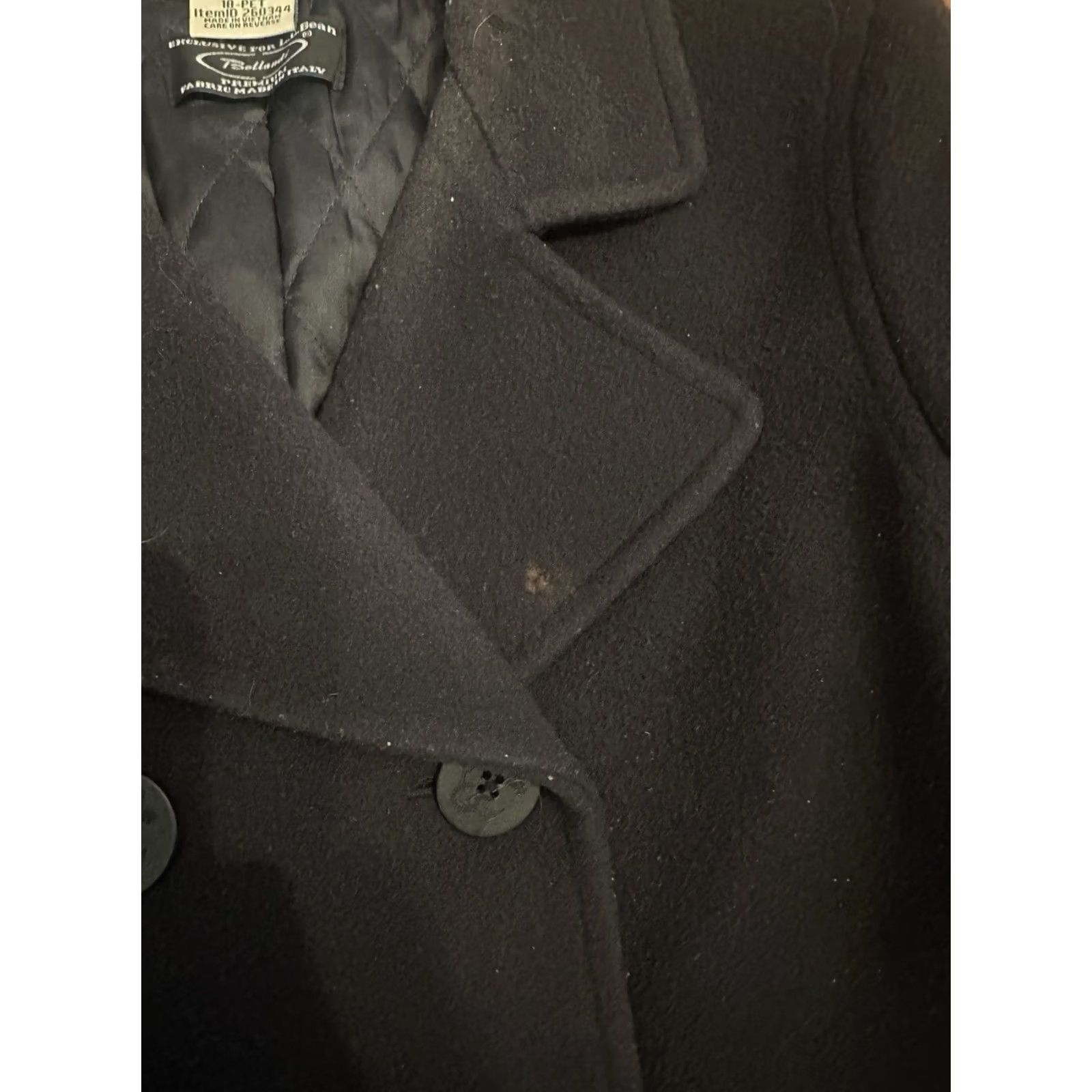Vintage VINTAGE LL Bean Pea Coat Womens 18P Bellandi Wool Thinsulate Insulated Jacket Navy Blue 90s Size XXL / US 16-18 / IT 52-54 - 3 Thumbnail