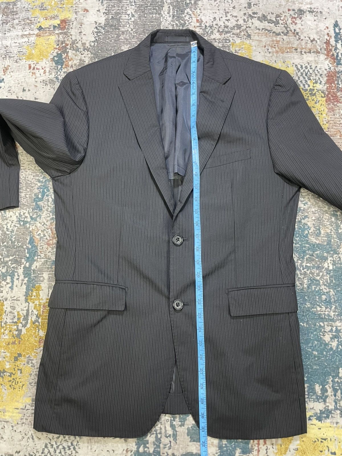 Burberry Burberry Black Label Pinstripes Notch Lapel Blazer Size 40L - 9 Thumbnail