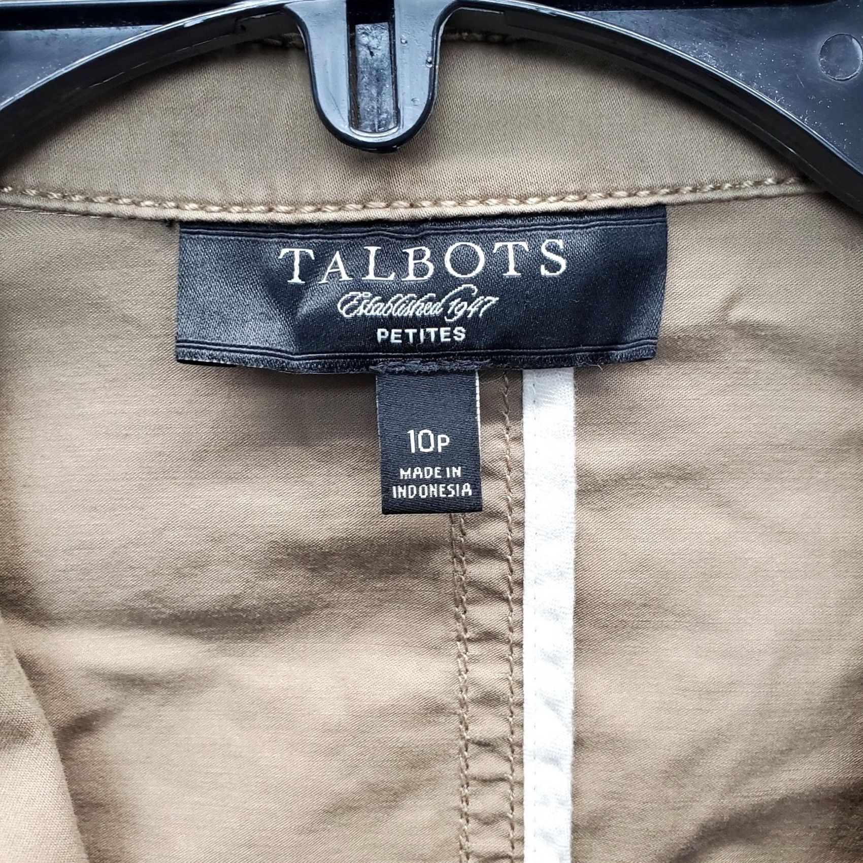 Talbots Talbots Jacket Womens 10P Brown Pockets Notch Lapel One Button Sleeve Size L / US 10 / IT 46 - 5 Thumbnail