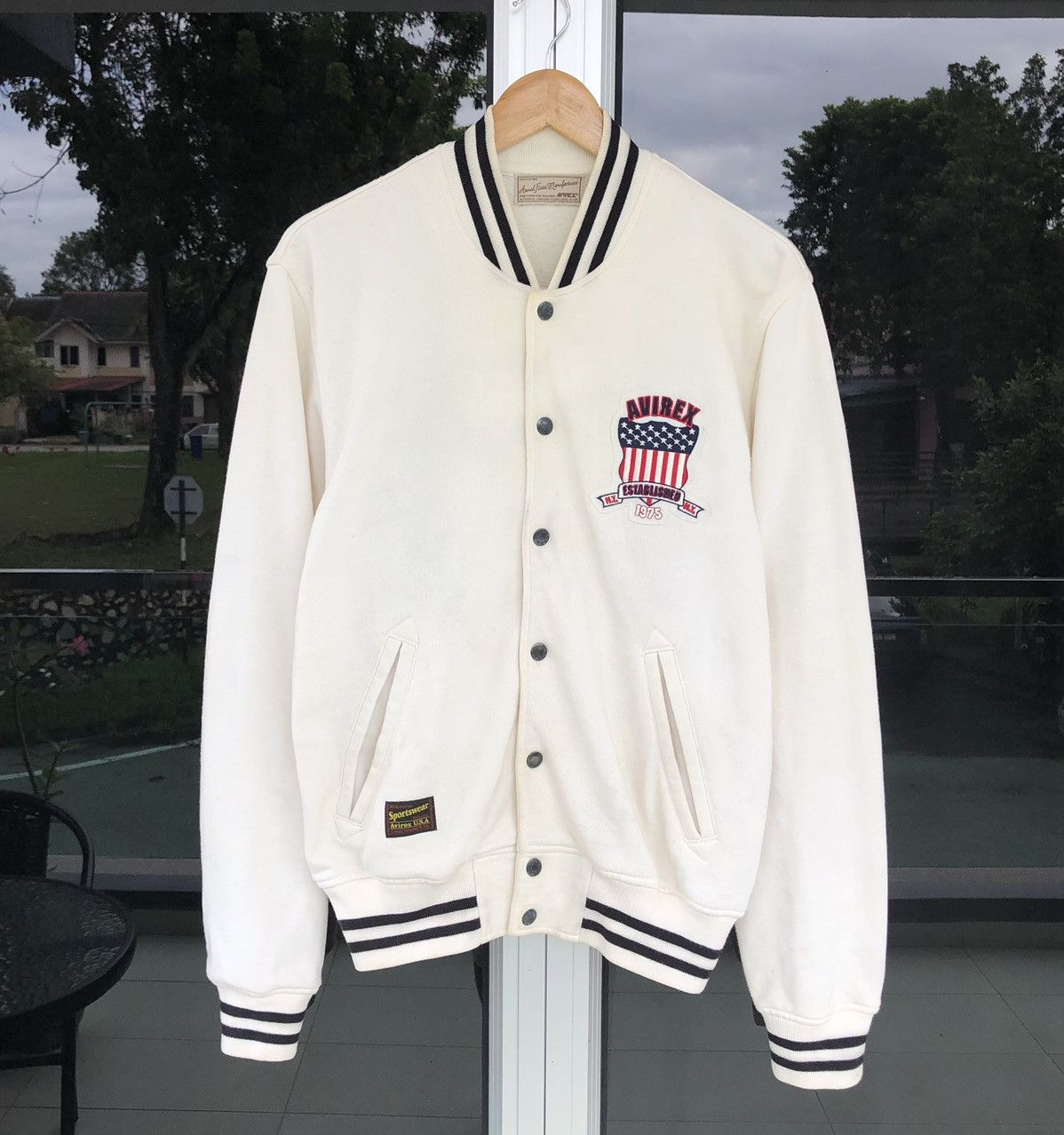 Avirex AVIREX U.S.A Sport Baseball Cotton Button Snap Jacket Size US L / EU 52-54 / 3 - 6 Thumbnail