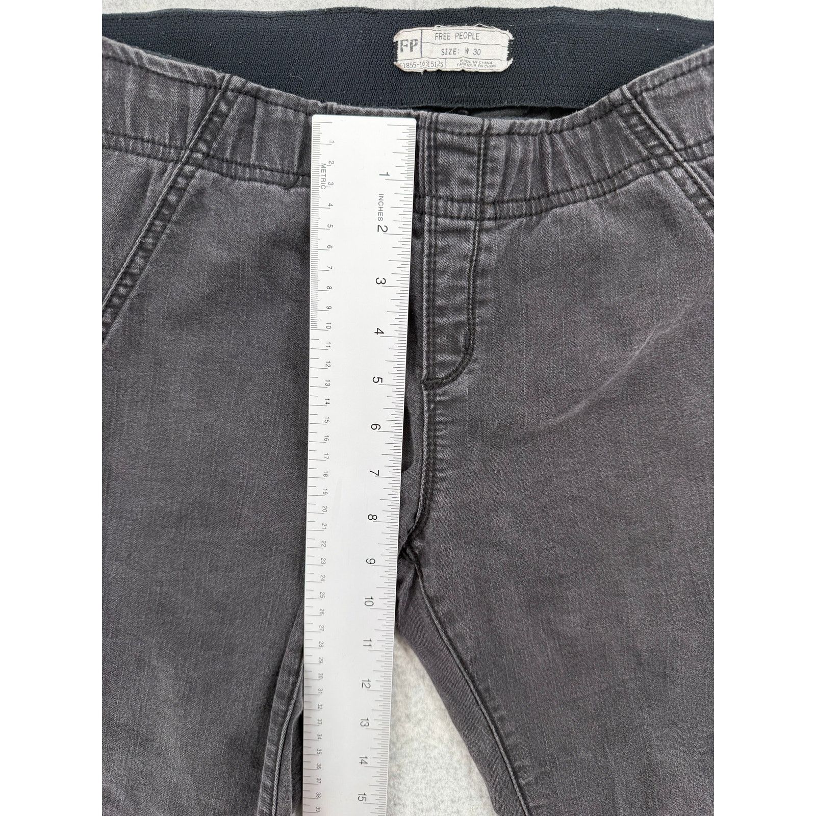 Free People Free People Penny Pull On Flare Wide Leg Boho Jeans Gray Size 30" / US 8 / IT 44 - 6 Thumbnail