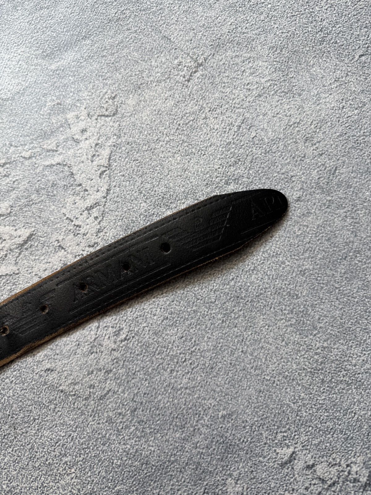 Armani Vintage Giorgio Armani Belt Leather Y2K Metal Details Size ONE SIZE - 6 Thumbnail