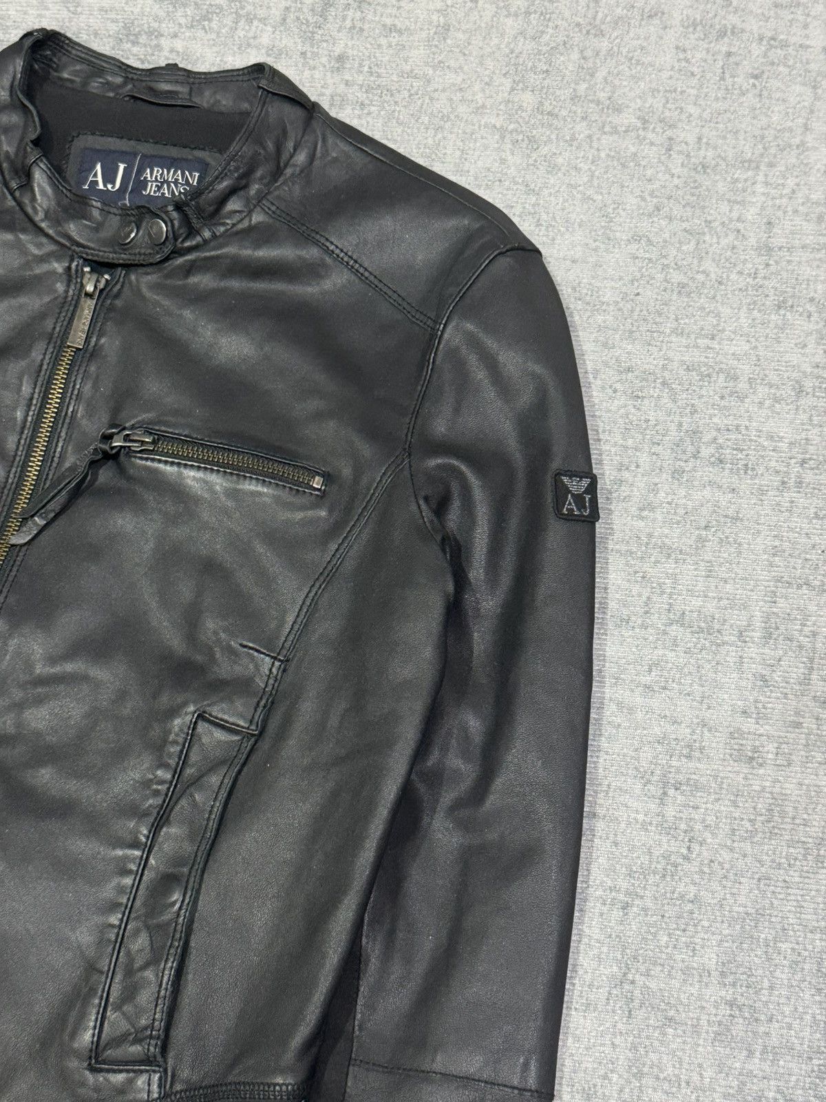 Emporio Armani Armani Jeans - Sheepskin Leather Jacket Size M / US 6-8 / IT 42-44 - 5 Thumbnail