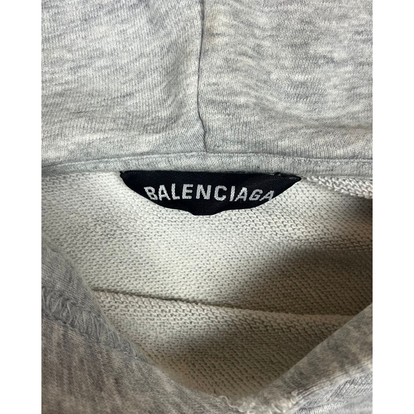 Balenciaga Balenciaga Grey Logo Hoodie Size US XL / EU 56 / 4 - 3 Thumbnail