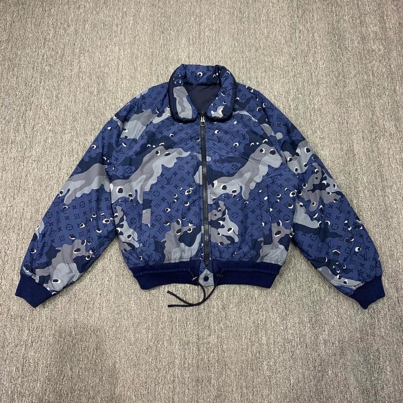 LOUIS VUITTON Blue camouflage presbyopic printed double-sid