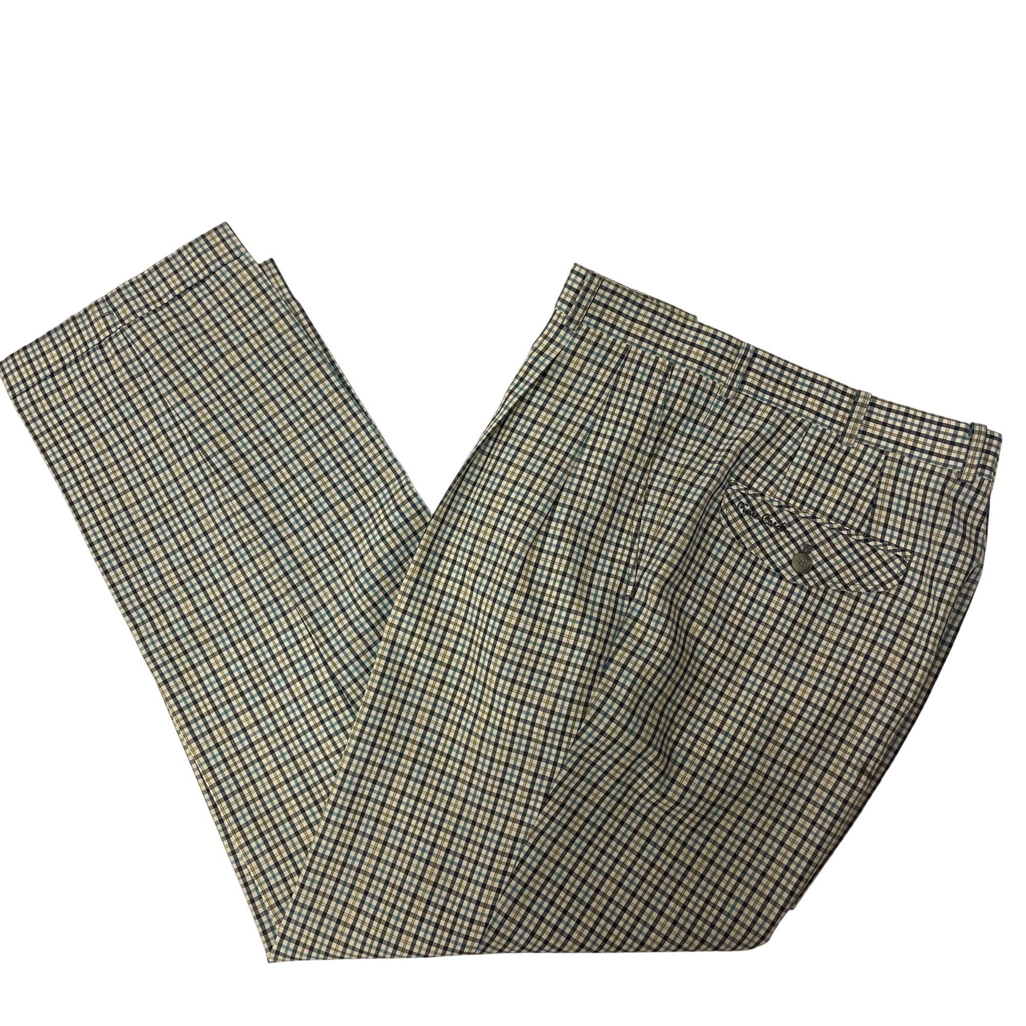 Pierre Cardin Vtg Pierre Cardin OVERCHECK Shadow Plaid Trousers Size US 32 / EU 48 - 1 Thumbnail