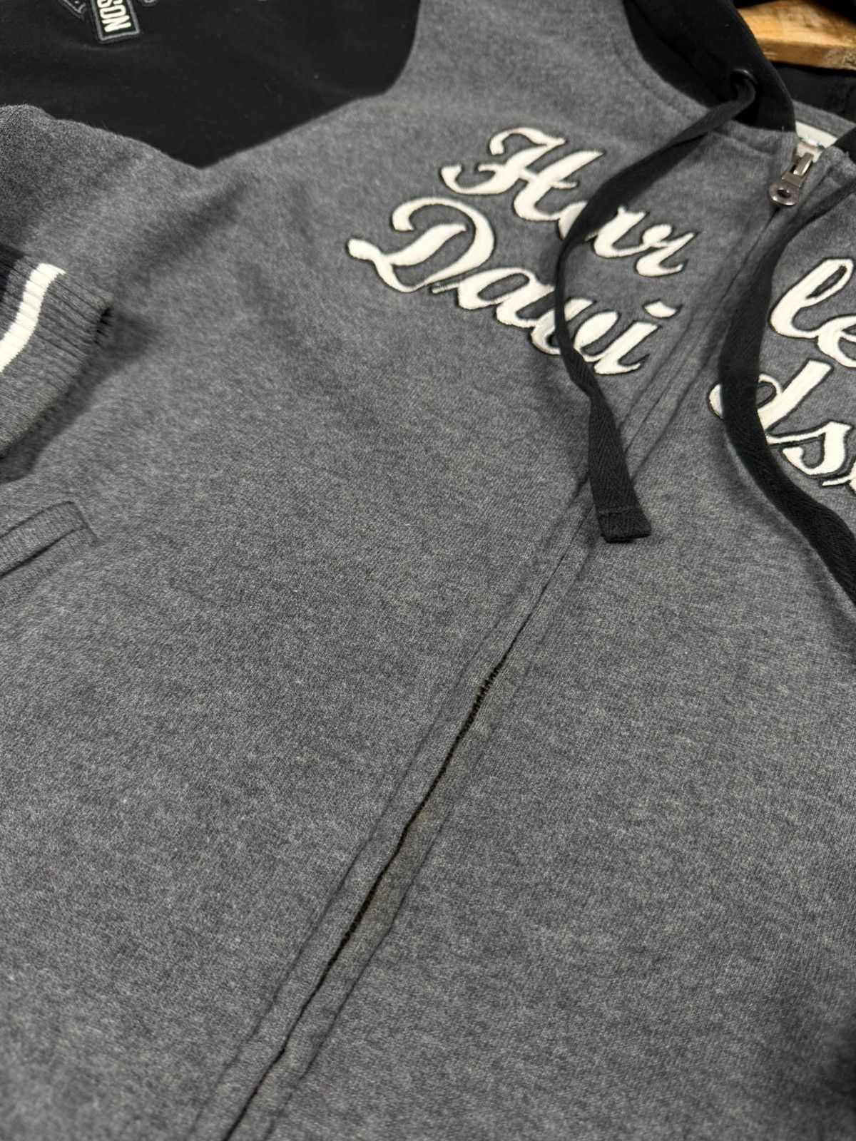 Harley Davidson HARLEY DAVIDSON Full Zip Up Gray Black Sweatshirt Hoodie Size M / US 6-8 / IT 42-44 - 9 Thumbnail