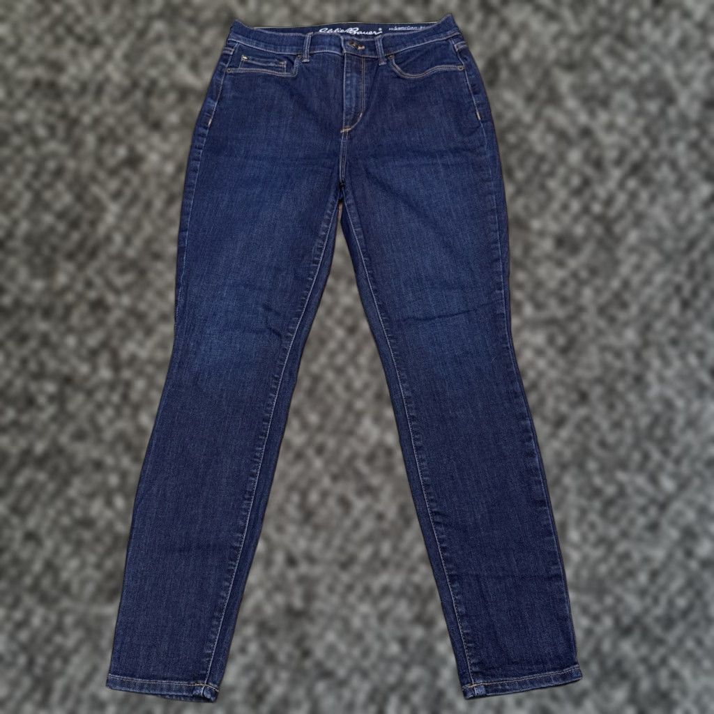 Eddie Bauer Eddie Bauer Skinny Jeans Womens 8 High Rise Stretch Denim Blue 5-Pocket City Modern Slim Size 30" / US 8 / IT 44 - 1 Thumbnail