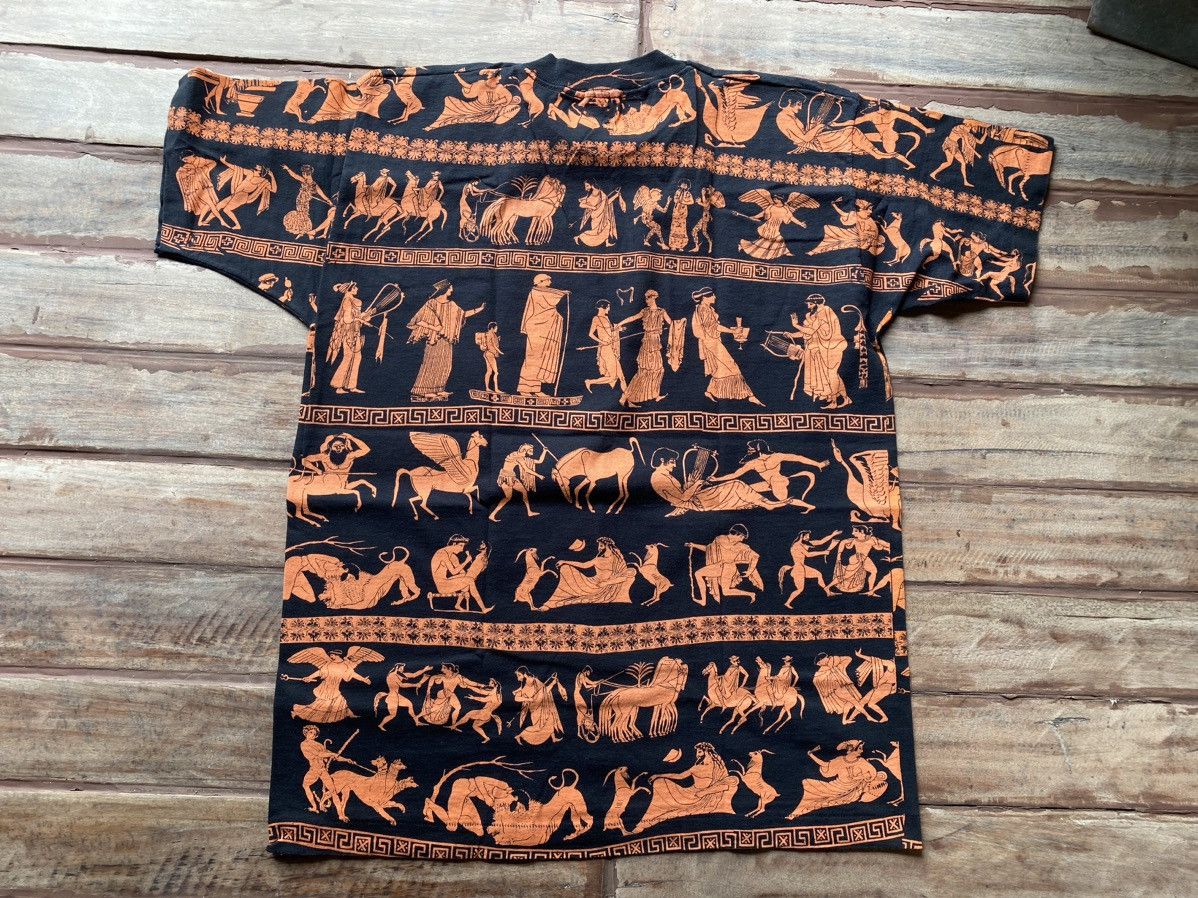 Vintage Vintage 1990s Egyptian Hieroglyphics T Shirts Size US XL / EU 56 / 4 - 5 Thumbnail
